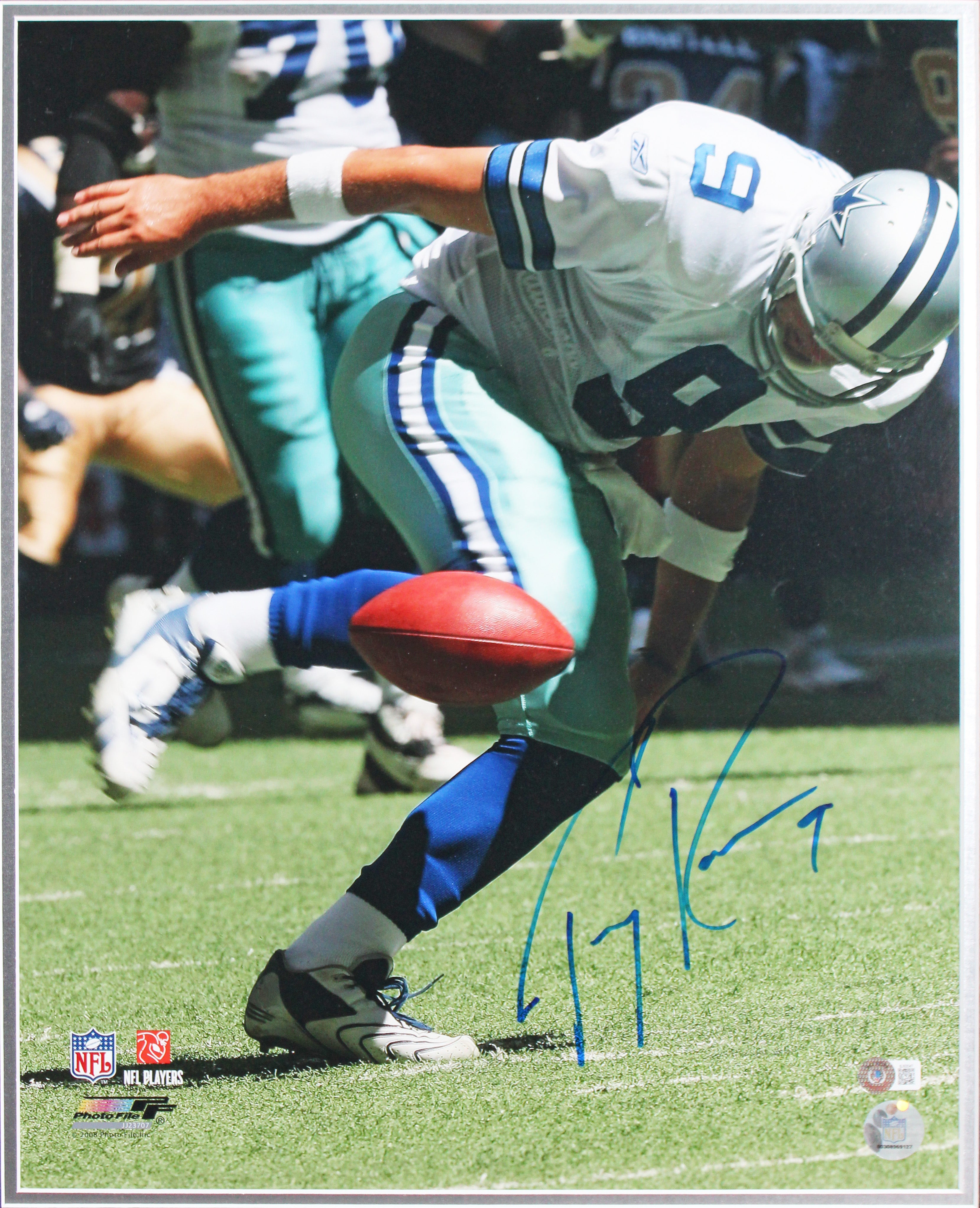 Cowboys Tony Romo Authentic Signed 16x20 Framed Photo Autographed BAS #BJ92047