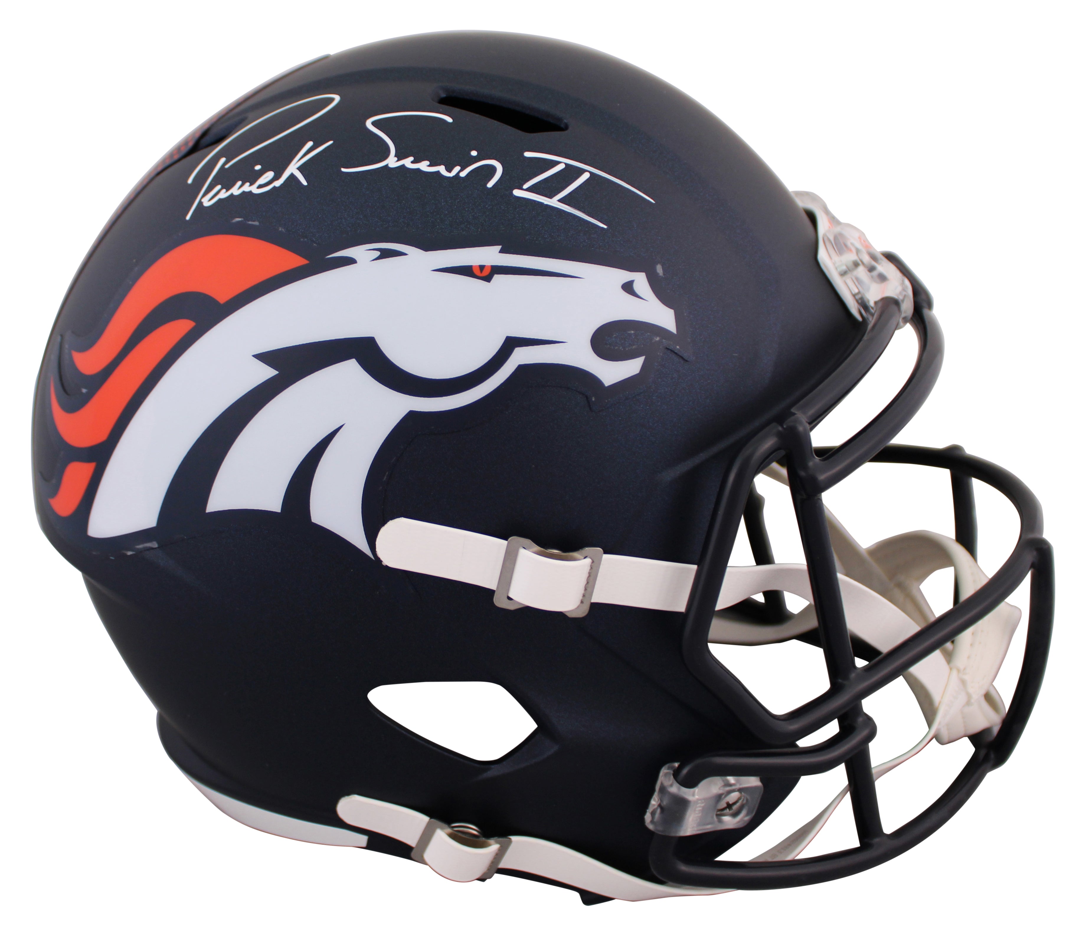 Broncos Patrick Surtain II Signed Full Size Speed Rep Helmet BAS Witnessed