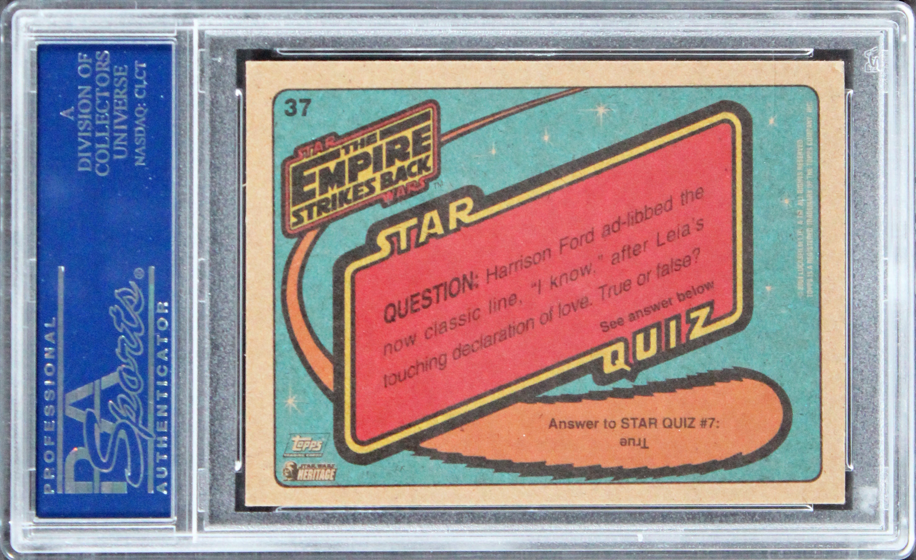 Star Wars (4) Jones, Prowse +2 Signed 2004 Star Wars Heritage #37 Card PSA Slab