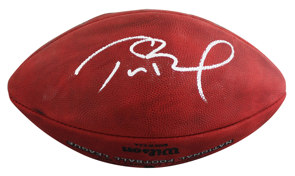 Patriots Tom Brady Signed SB XLIX Logo Wilson "Duke" LE Football BAS #AE64343