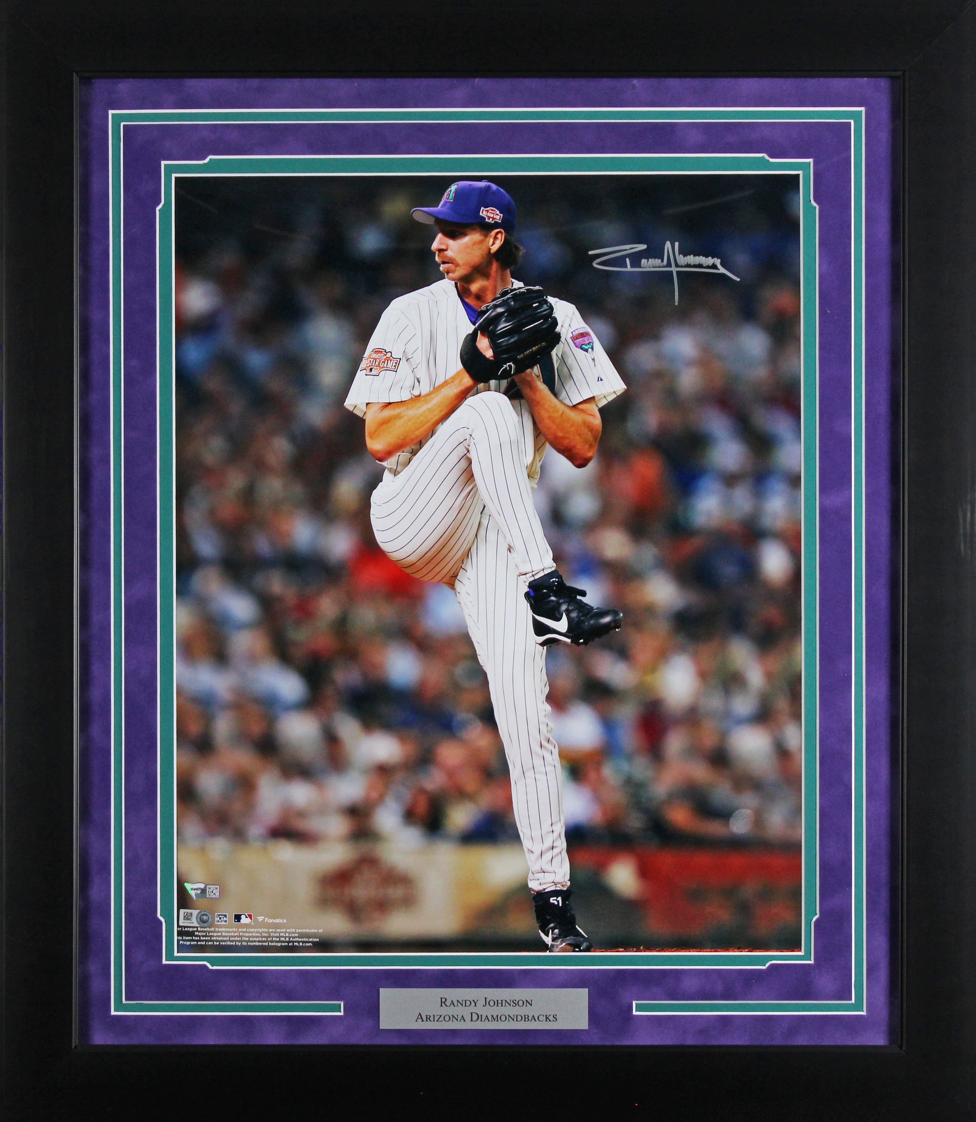 D-Backs Randy Johnson Authentic Signed 16x20 Framed Photo Fanatics #B317973
