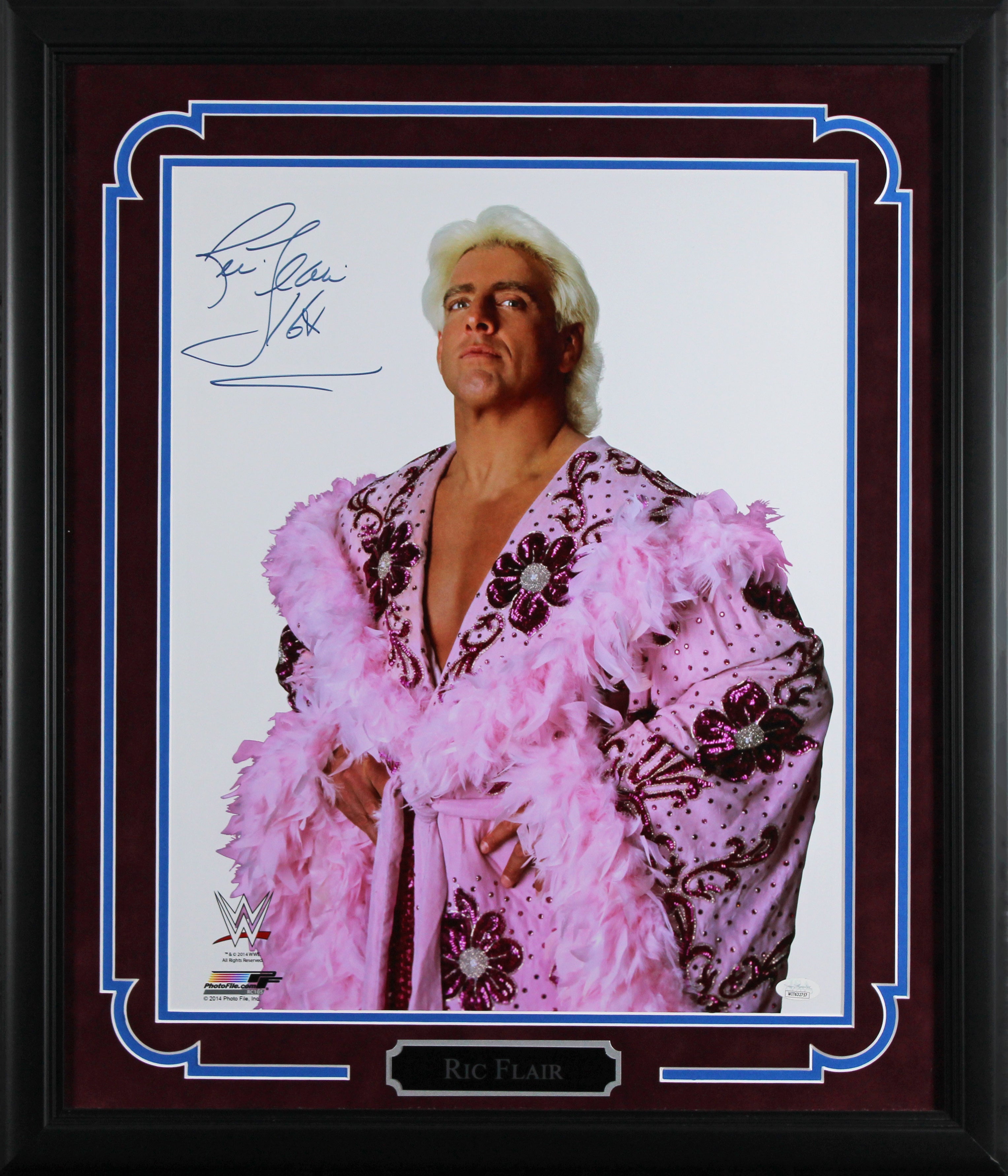 Ric Flair "16x" Authentic Signed 16x20 Framed Photo Autographed JSA #WIT632757