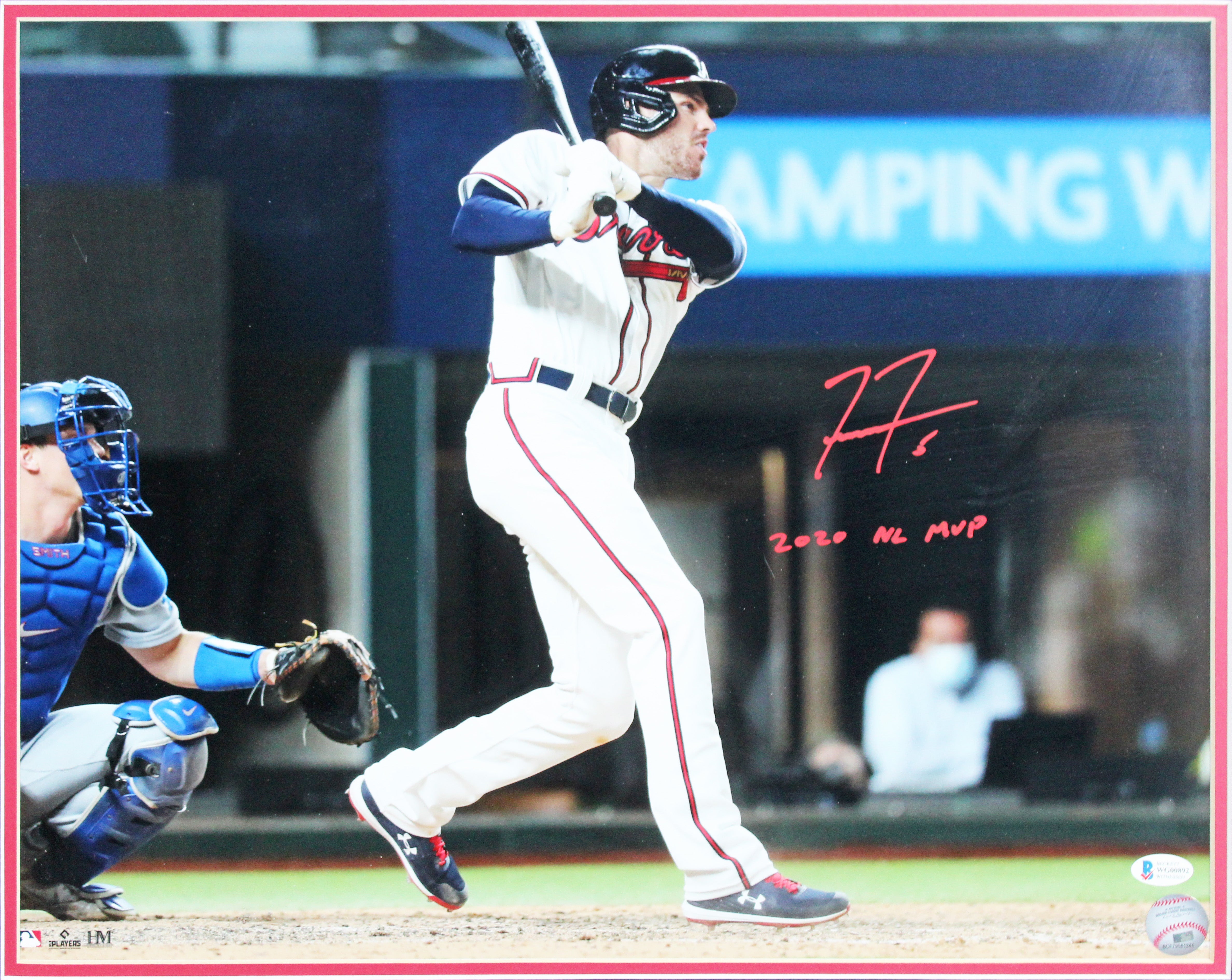Braves Freddie Freeman "2020 NL MVP" Signed 16x20 Framed Photo BAS Wit #WG00892