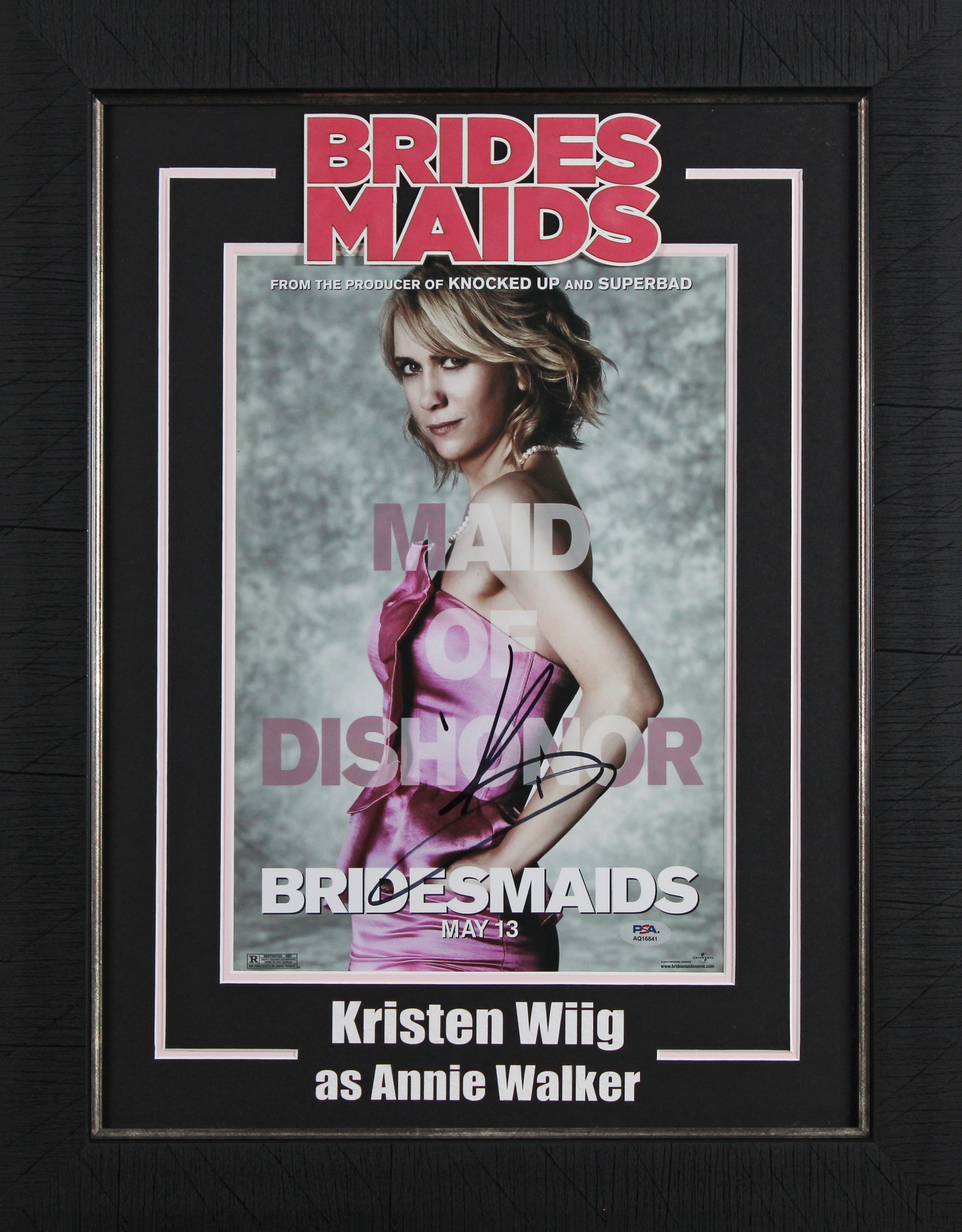 Kristen Wiig Bridesmaids Authentic Signed 11x14 Framed Photo PSA/DNA #AQ16841
