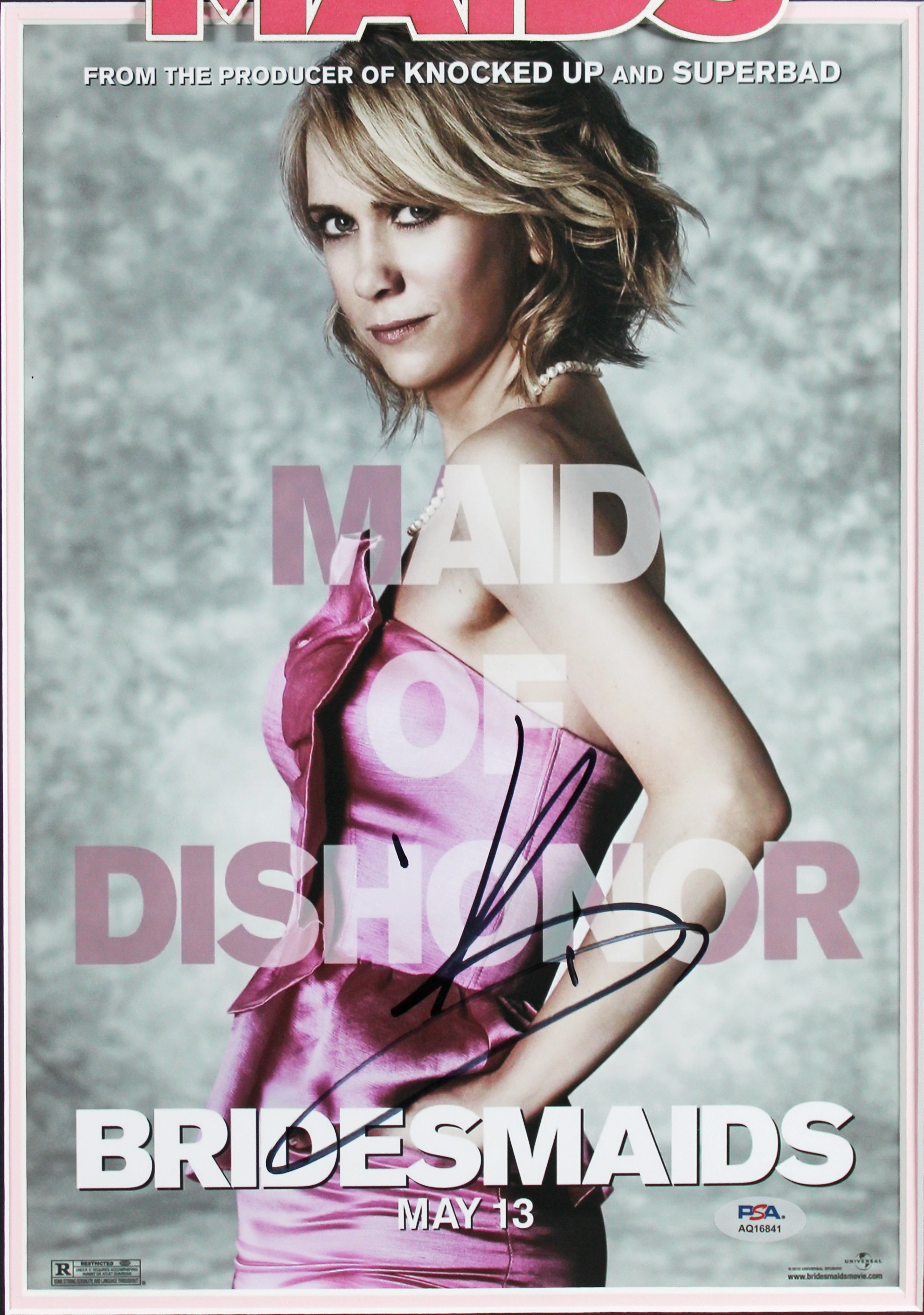 Kristen Wiig Bridesmaids Authentic Signed 11x14 Framed Photo PSA/DNA #AQ16841