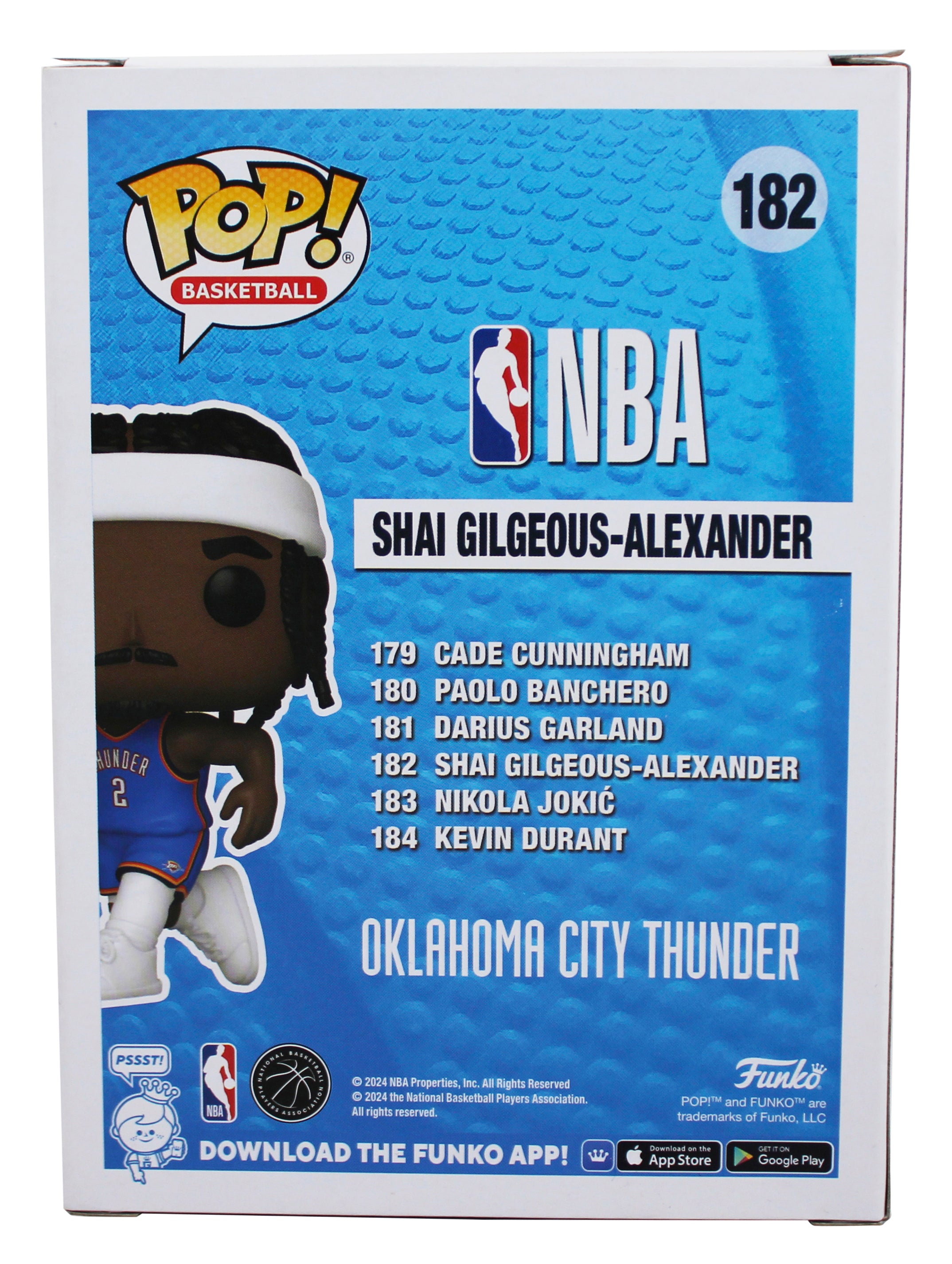 Thunder Shai Gilgeous-Alexander Signed #182 Funko Pop Vinyl Figure BAS #BV70429