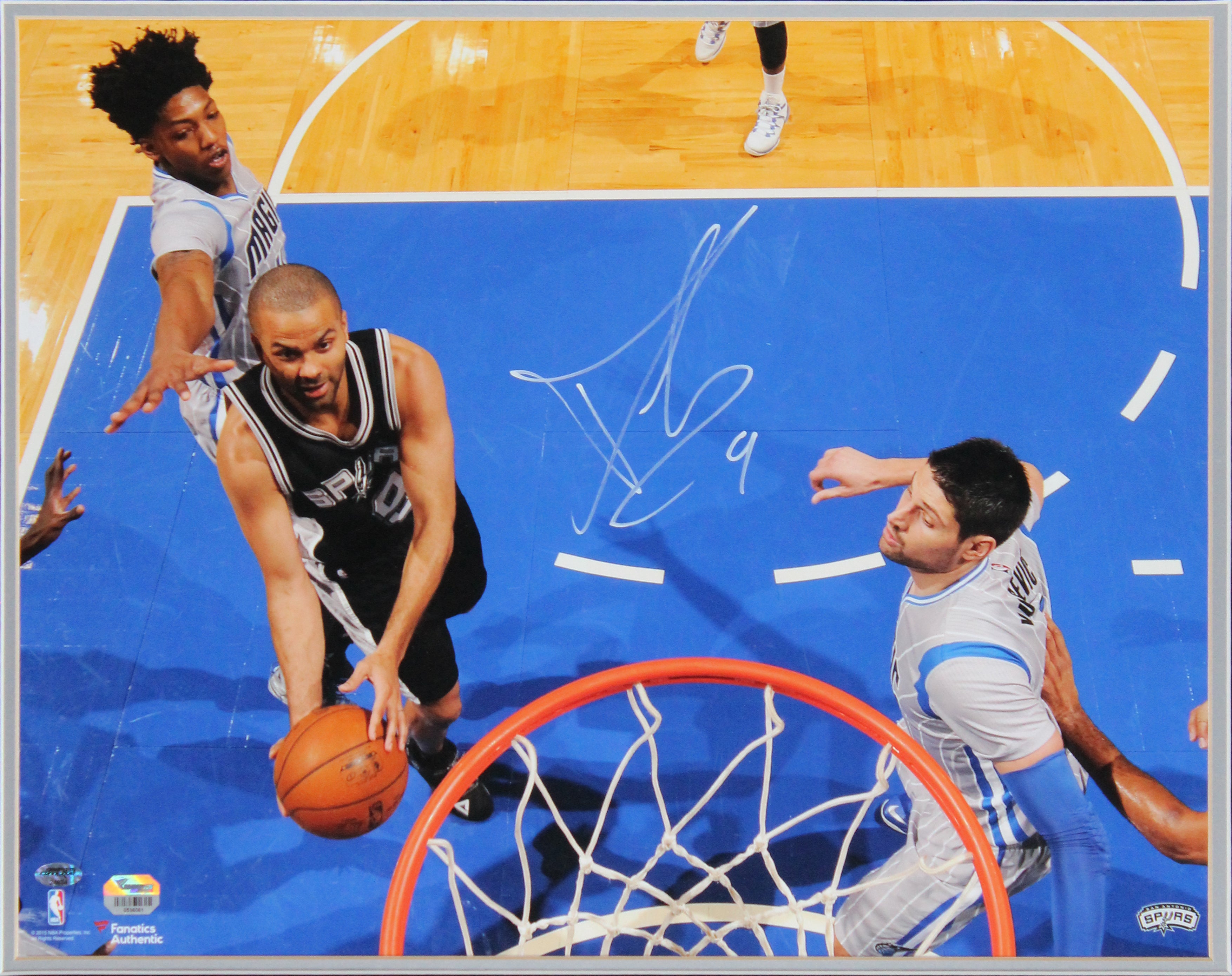 Spurs Tony Parker Authentic Signed 16x20 Framed Photo Fanatics #0536061