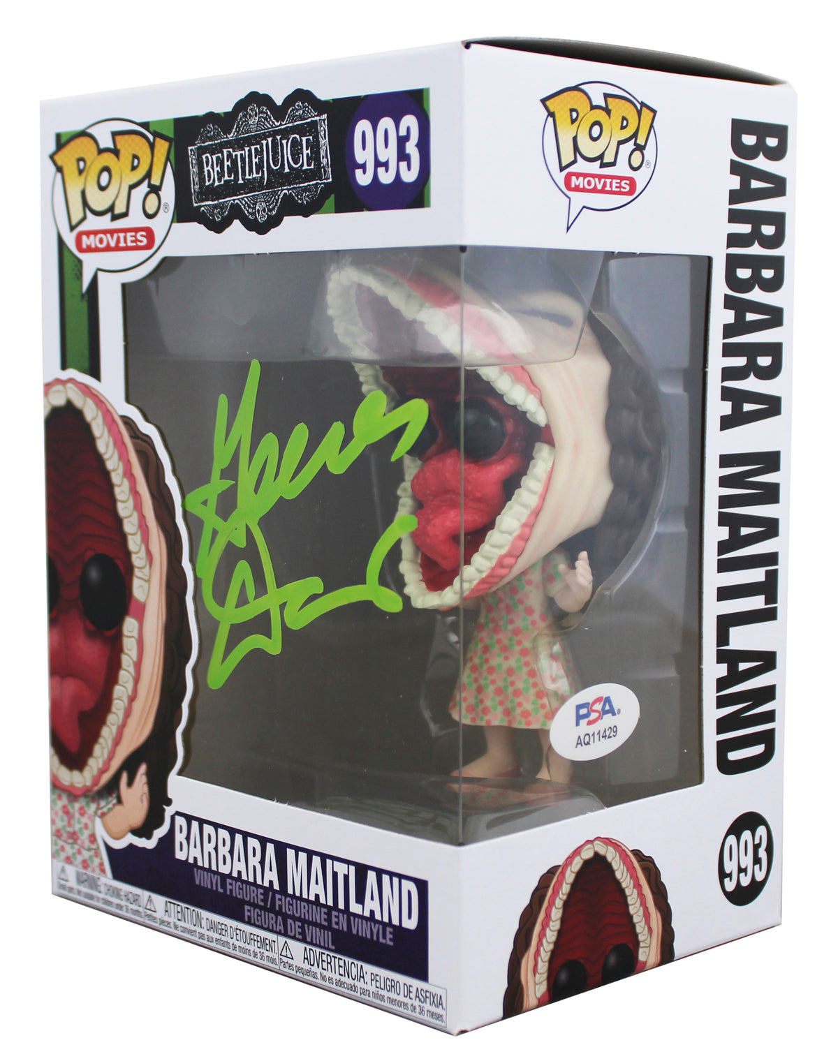 Geena Davis Beetlejuice Signed Barbara #993 Funko Pop Vinyl Figure PSA/DNA