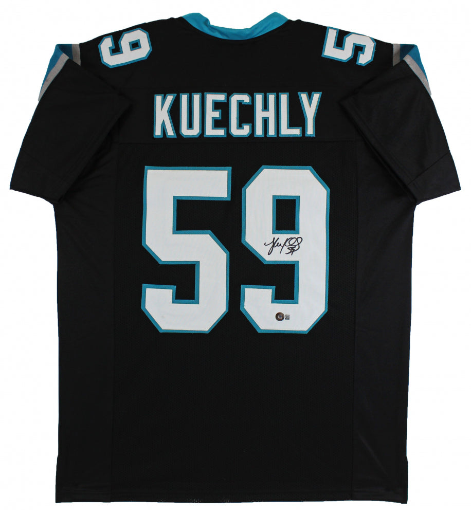 Luke Kuechly Authentic Signed Black Pro Style Jersey Autographed BAS Witnessed