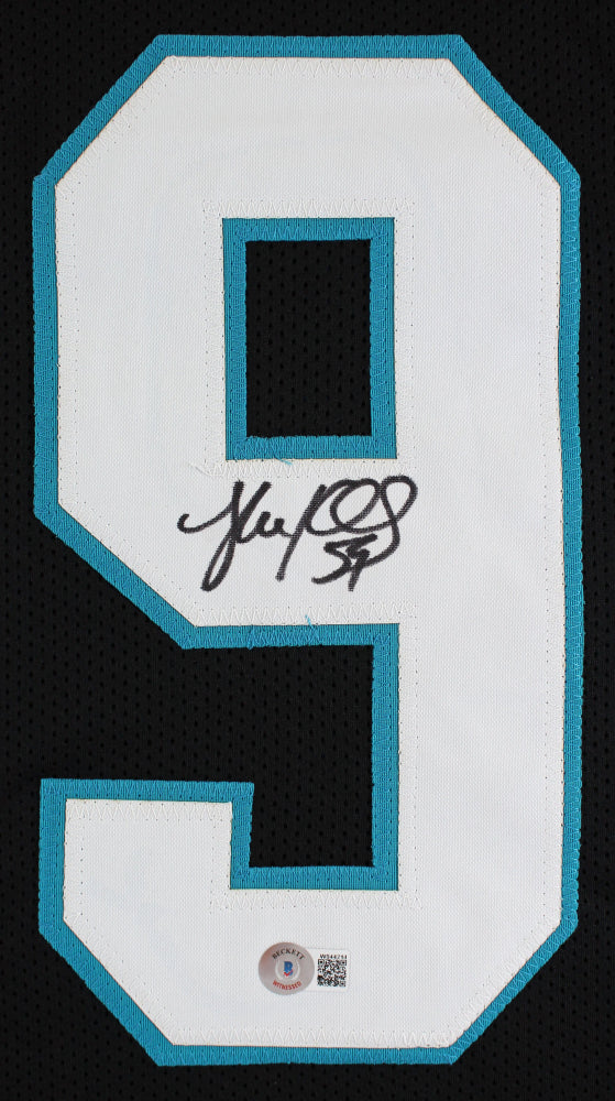 Luke Kuechly Authentic Signed Black Pro Style Framed Jersey Autographed BAS Wit