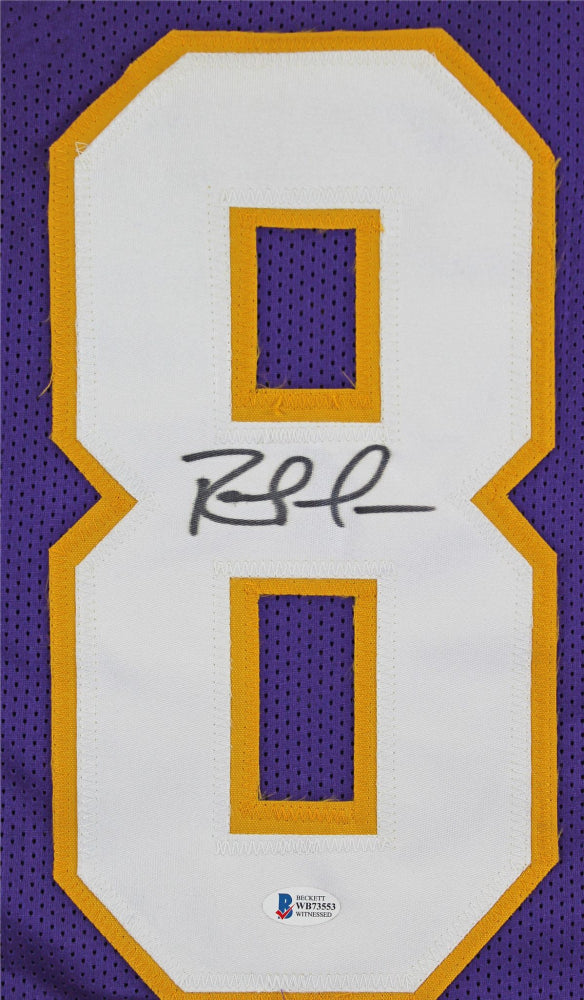 Randy Moss Authentic Signed Purple Pro Style Jersey Autographed BAS Witnessed