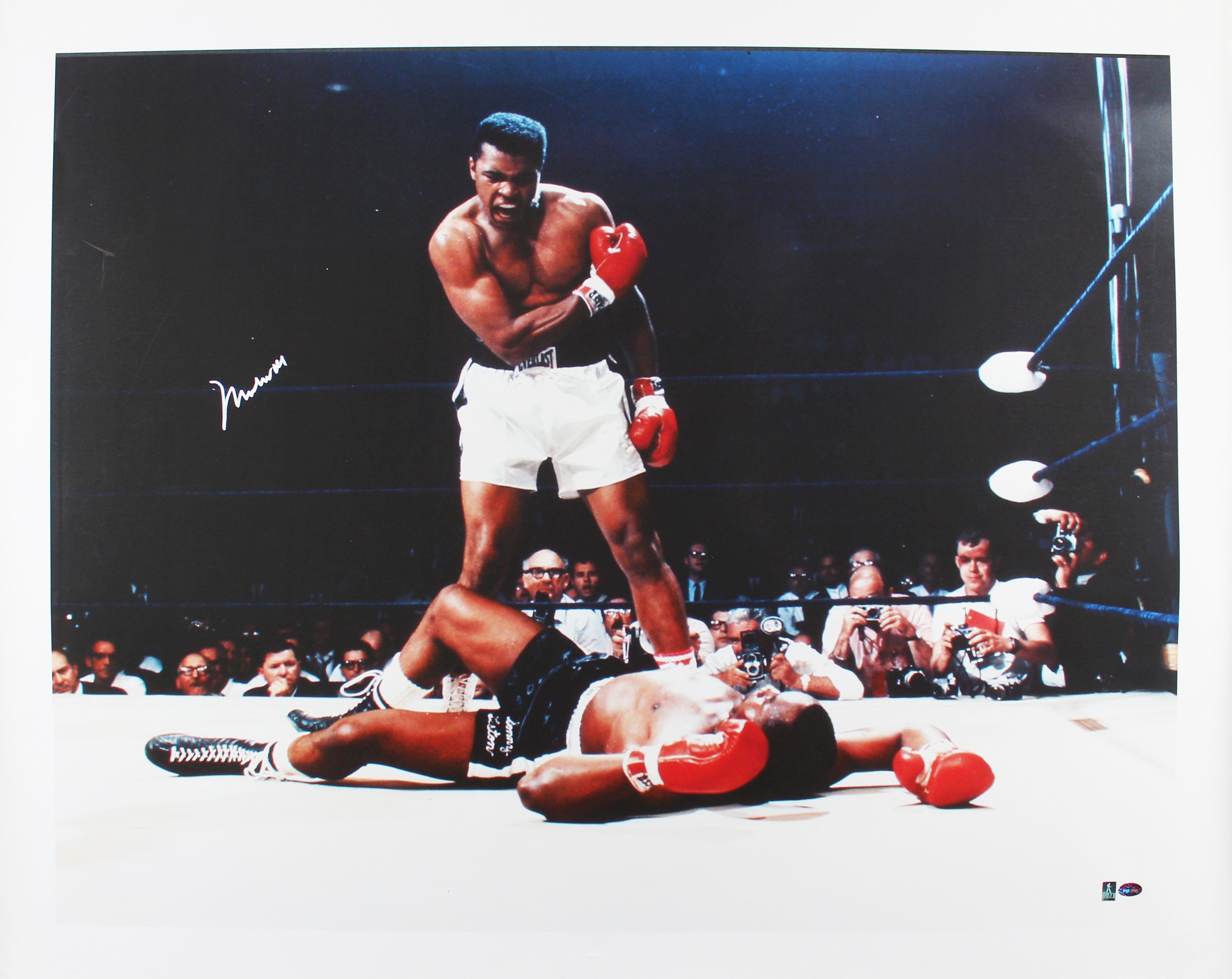 Muhammad Ali Authentic Signed 24x36 Vs. Sonny Liston Canvas PSA/DNA Itp #3A40190