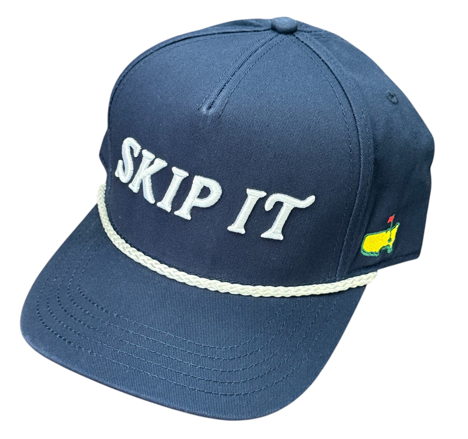 2025 Masters Augusta National GC Navy Skip It Embroidered Rope Snapback Hat