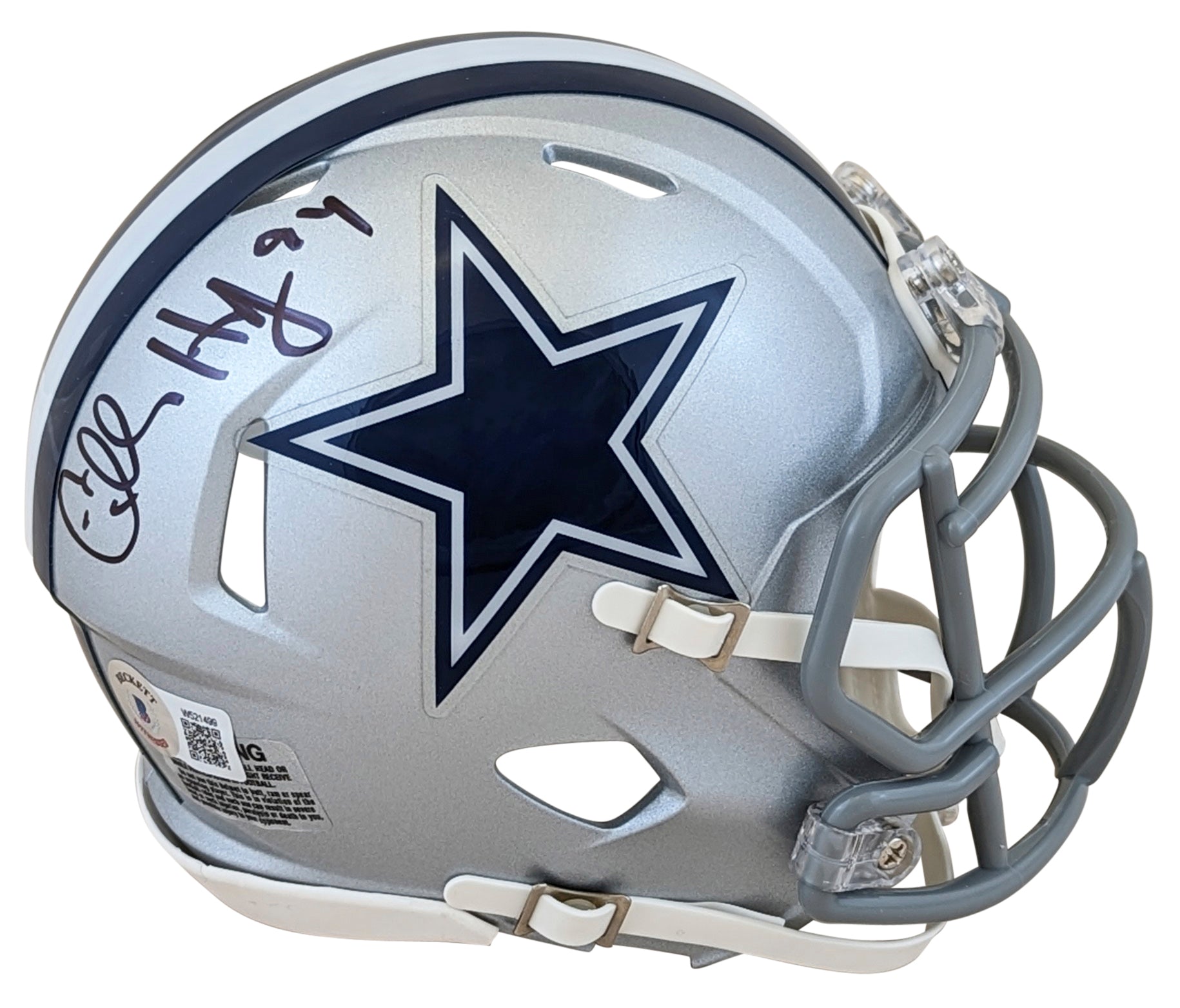 Cowboys Charles Haley Authentic Signed Speed Mini Helmet W/ Case BAS Witnessed