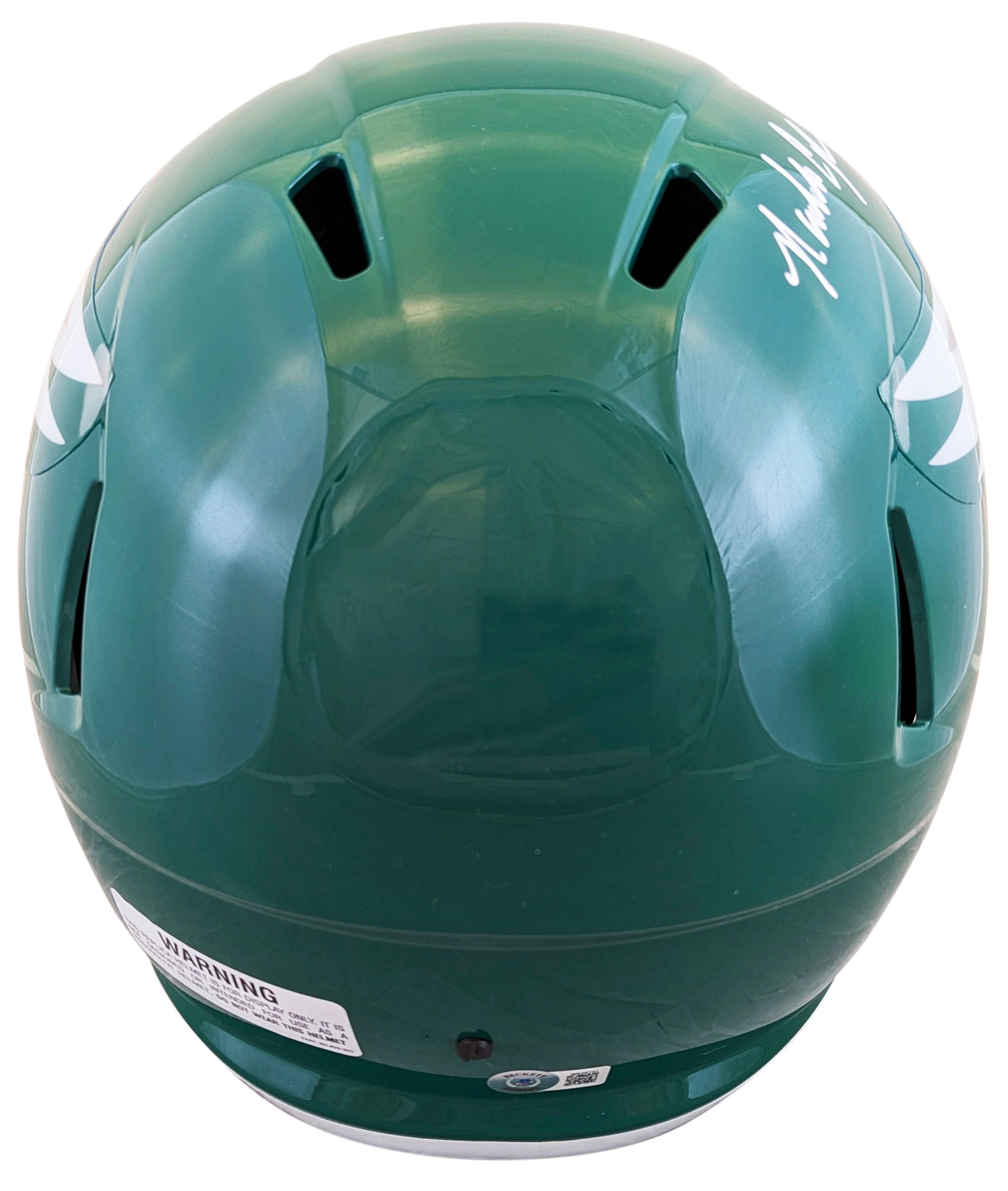 Eagles Randall Cunningham Signed 1974-95 TB F/S Speed Rep Helmet W/ Case BAS Wit