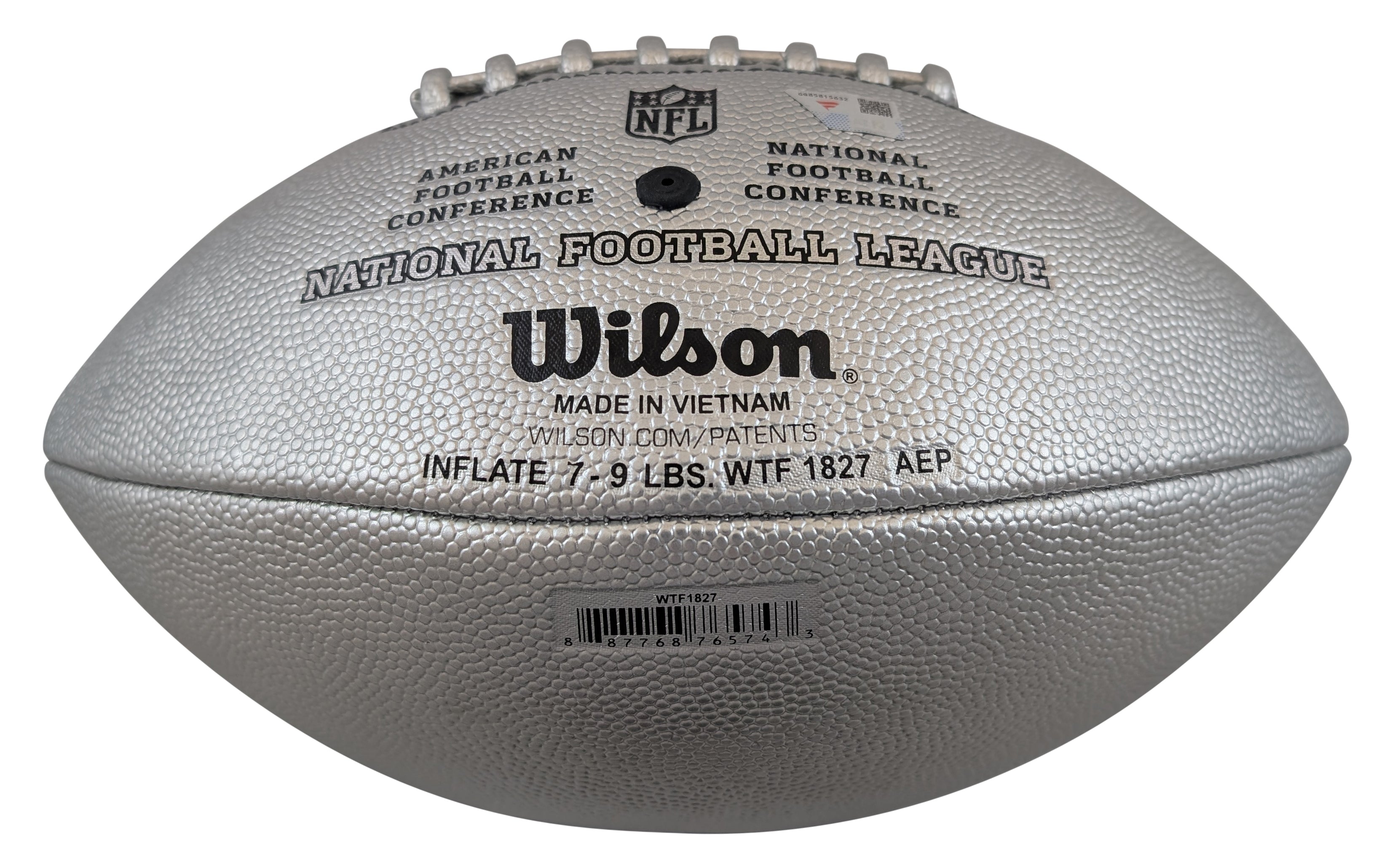Packers Micah Parsons Signed Wilson Replica Duke Metallic Silver Football Fan