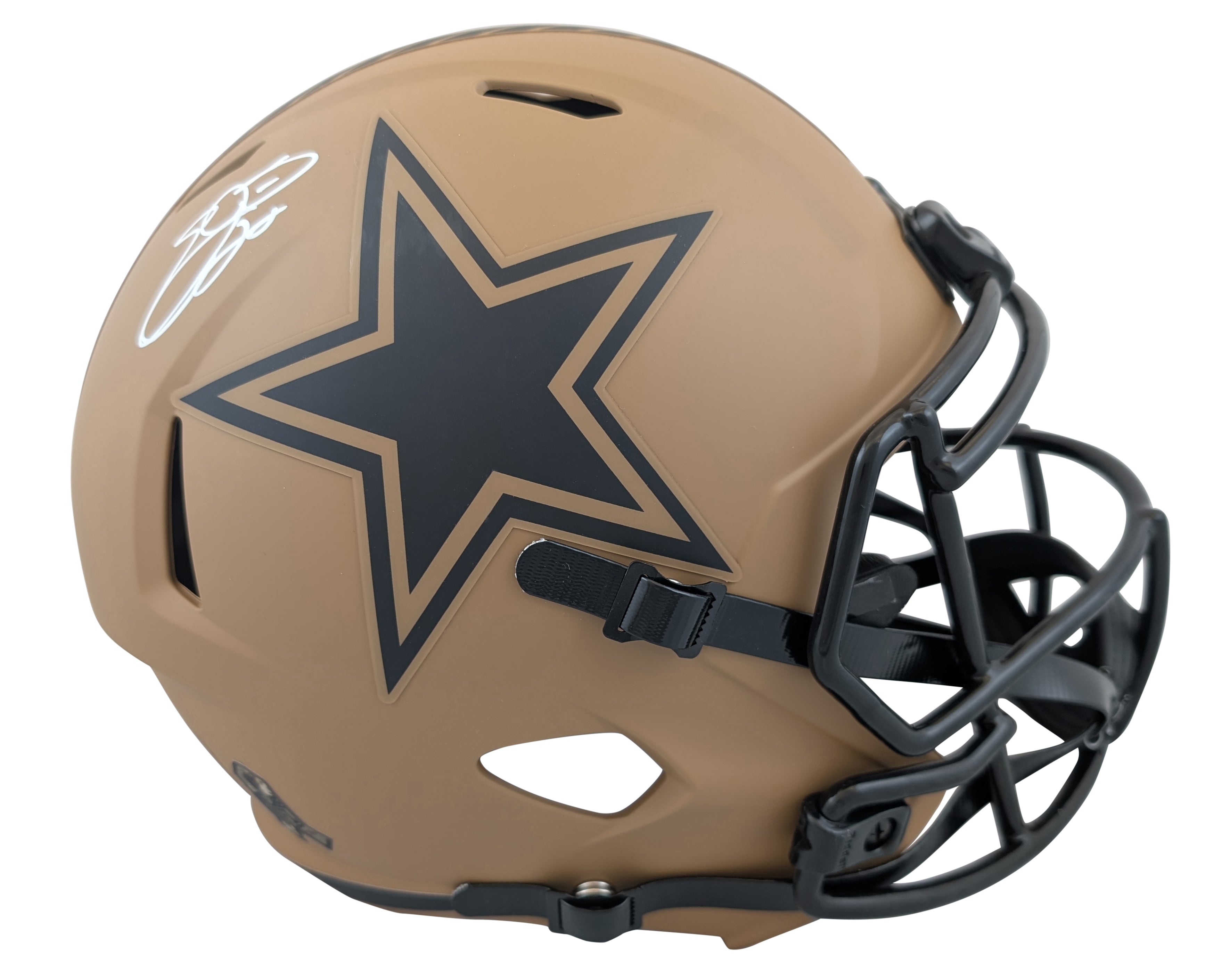 Cowboys Emmitt Smith Signed STS II Full Size Speed Rep Helmet W/ Case BAS Wit
