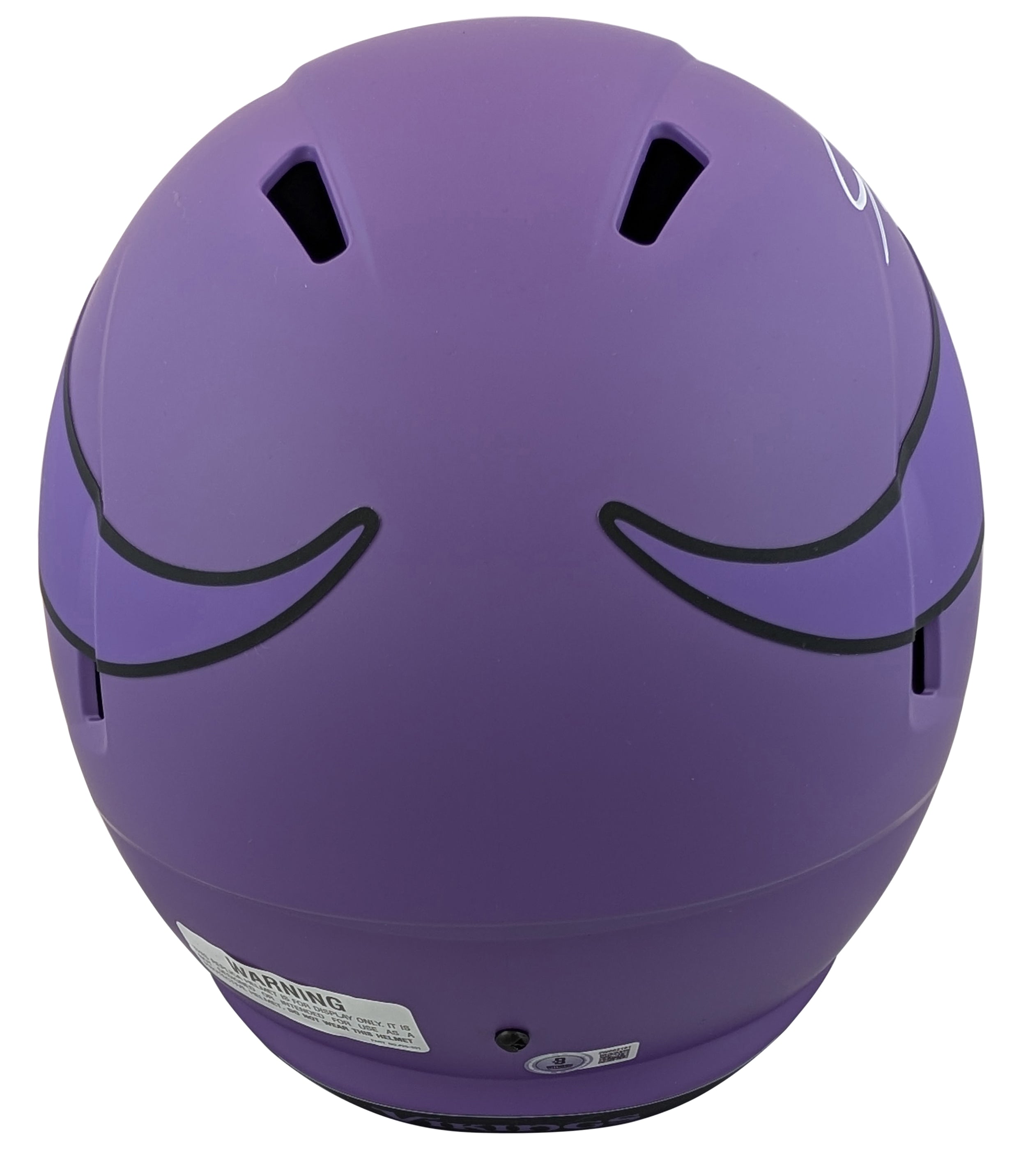 Vikings Jordan Addison Signed Rave Full Size Speed Rep Helmet W/ Case BAS Wit