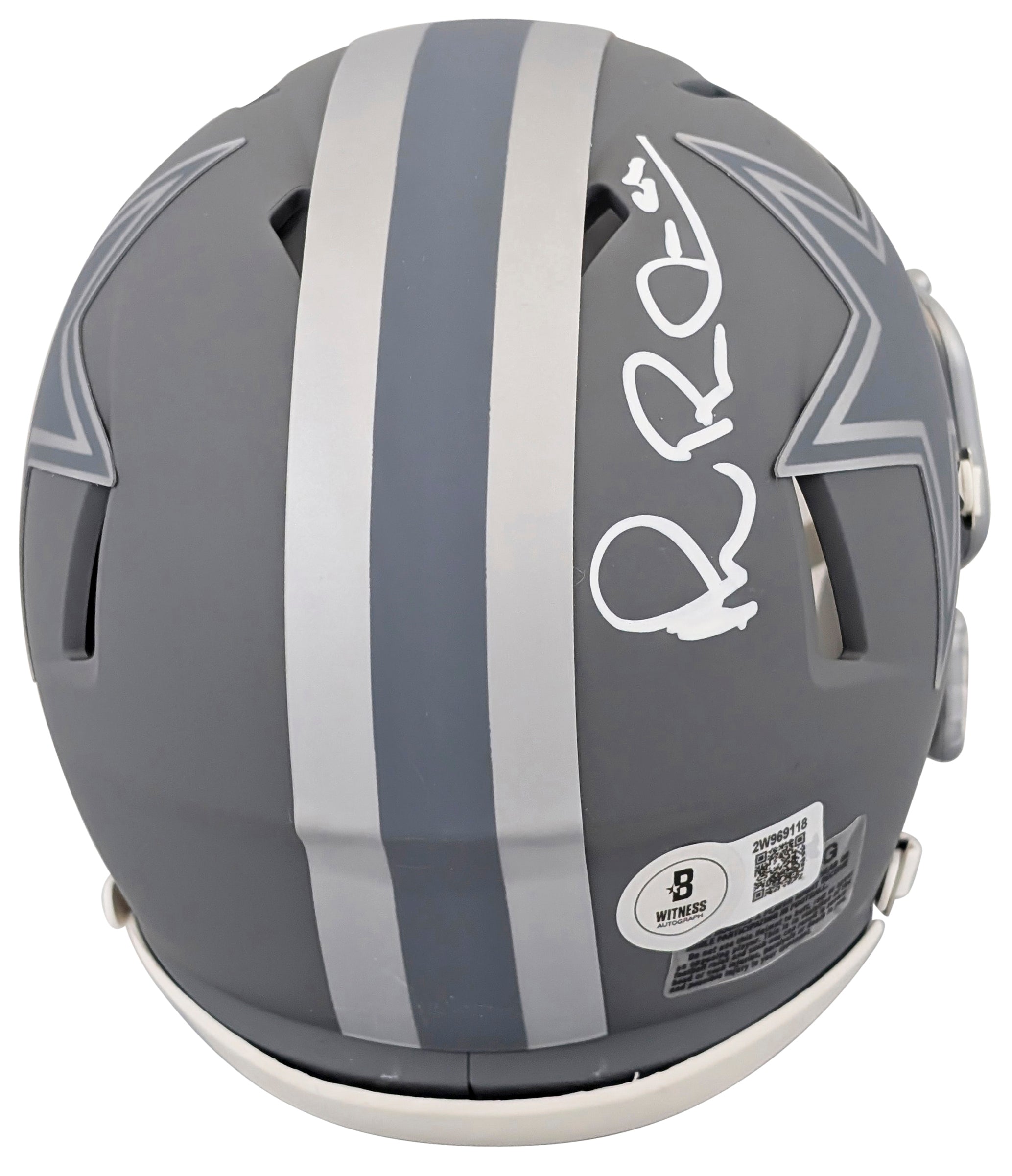 Cowboys Michael Irvin Signed Slate Speed Mini Helmet W/ Case BAS Witnessed