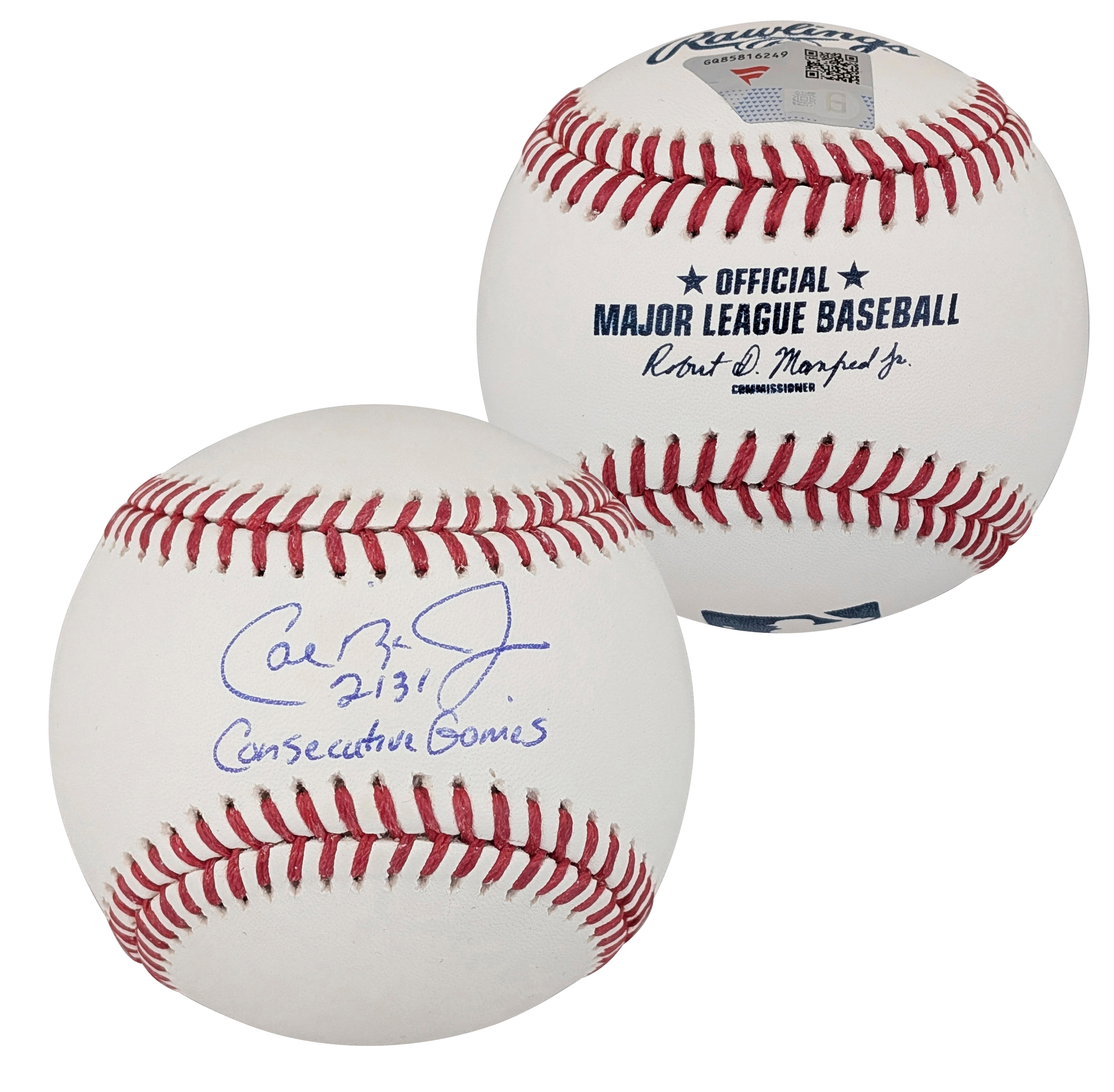 Orioles Cal Ripken Jr. "2131 Consecutive Games" Signed Oml Baseball Fanatics