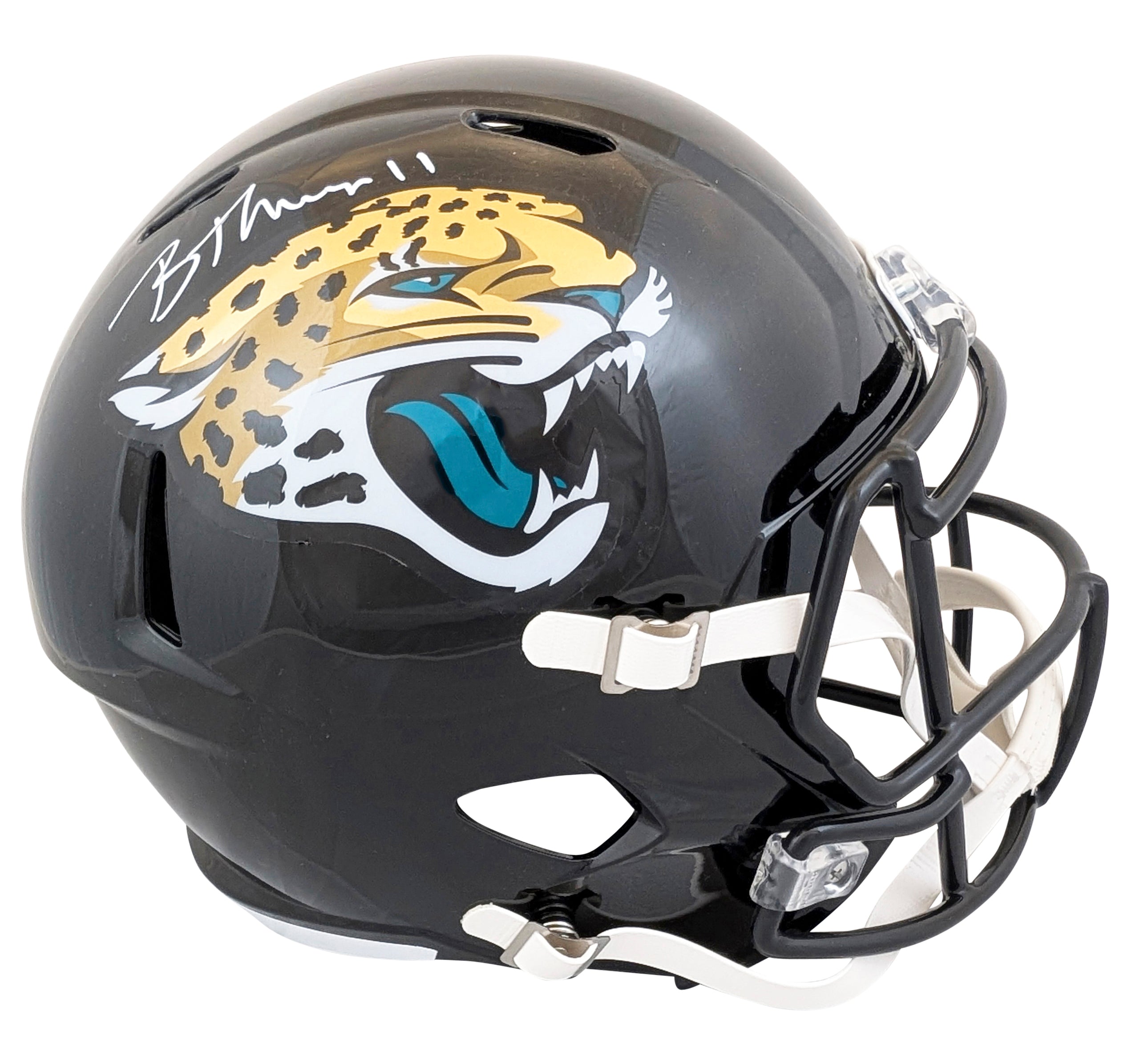 Jaguars Brian Thomas Jr. Signed Full Size Speed Rep Helmet W/ Case Fanatics