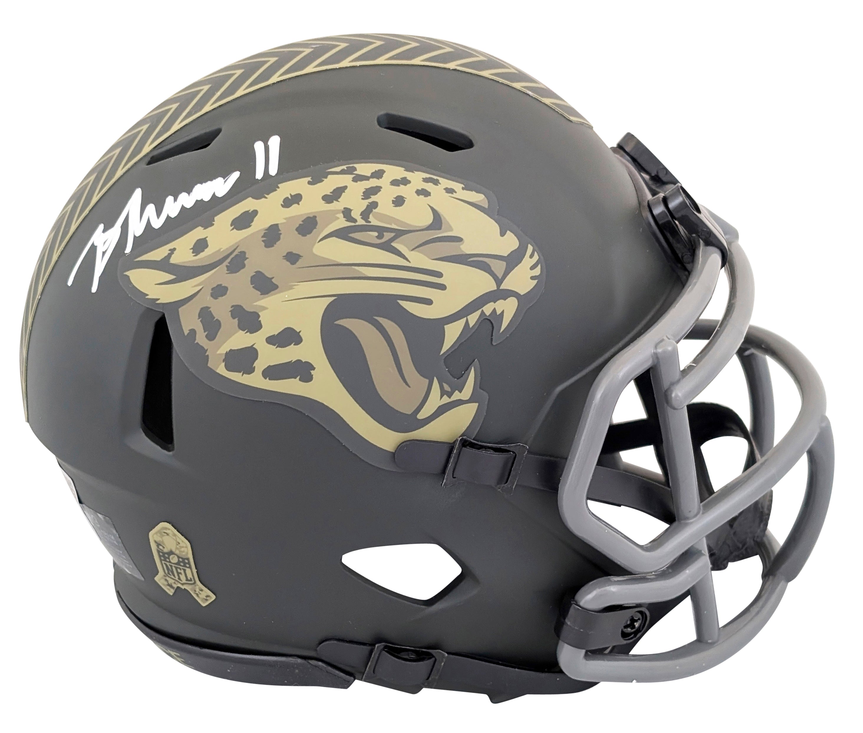 Jaguars Brian Thomas Jr. Signed STS IV Speed Mini Helmet Fanatics #KF0439645