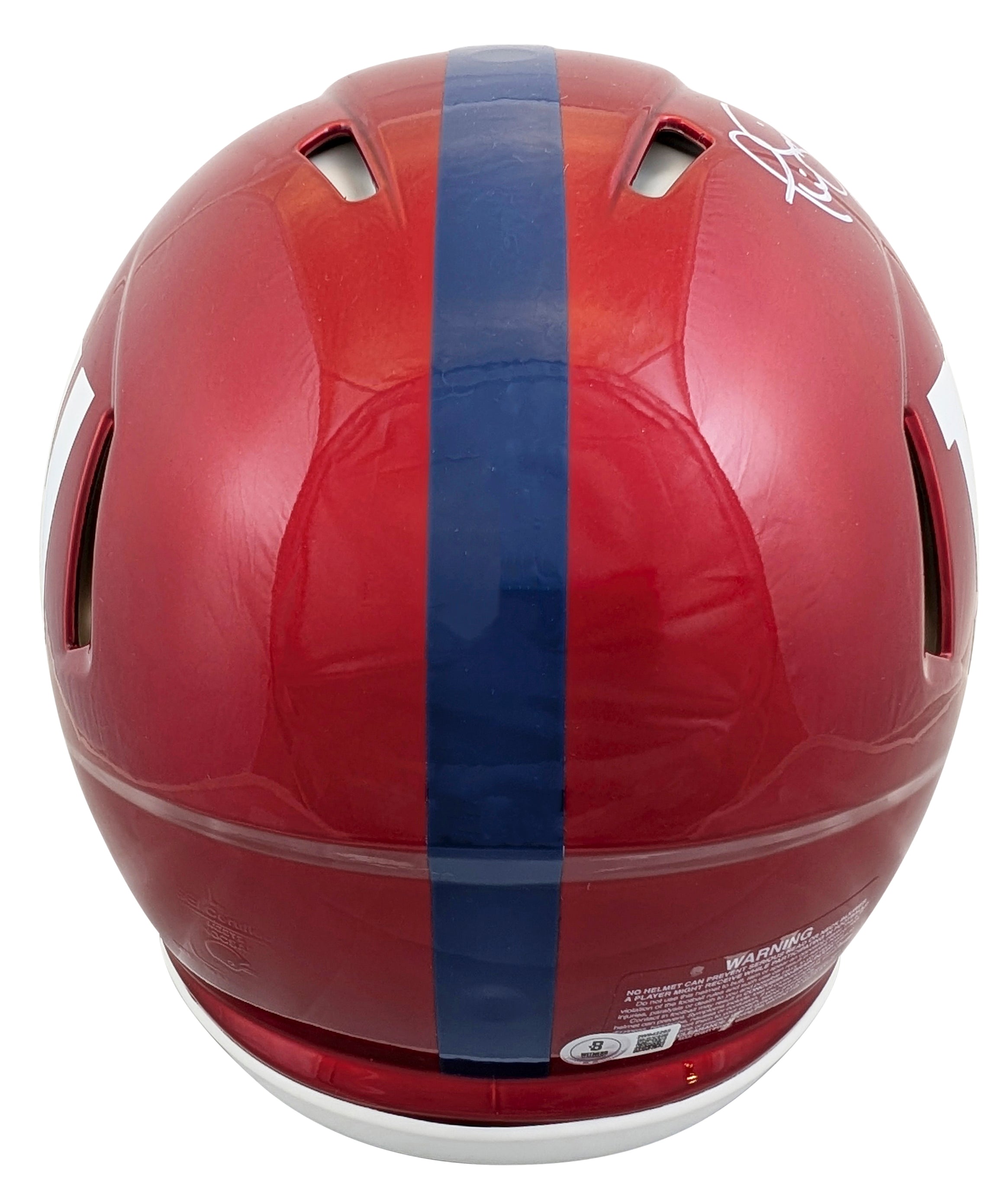 Giants Phil Simms "SB XXI MVP" Signed Flash F/S Speed Proline Helmet W/ Case BAS