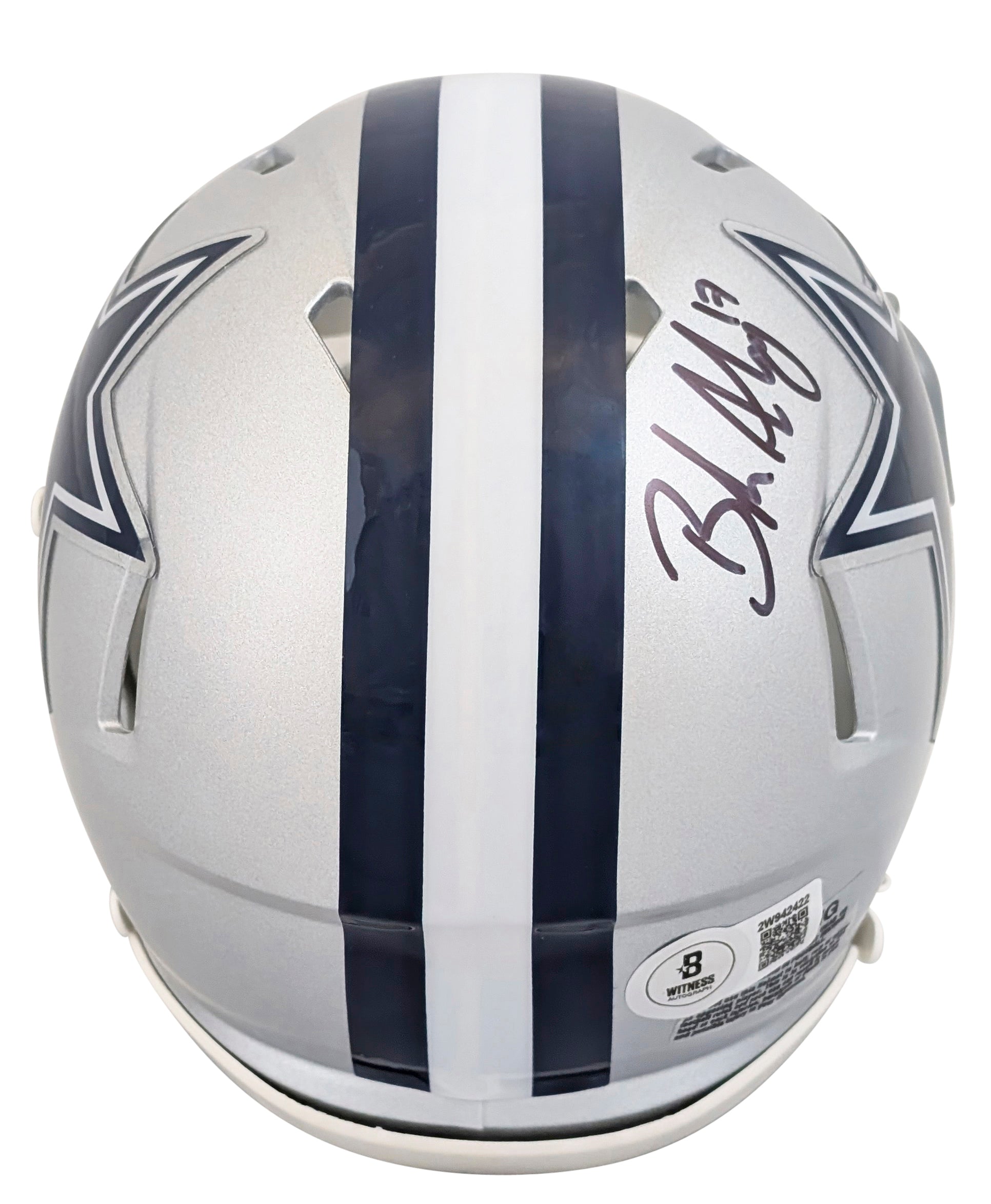 Cowboys Brandon Aubrey Authentic Signed Speed Mini Helmet W/ Case BAS Witnessed