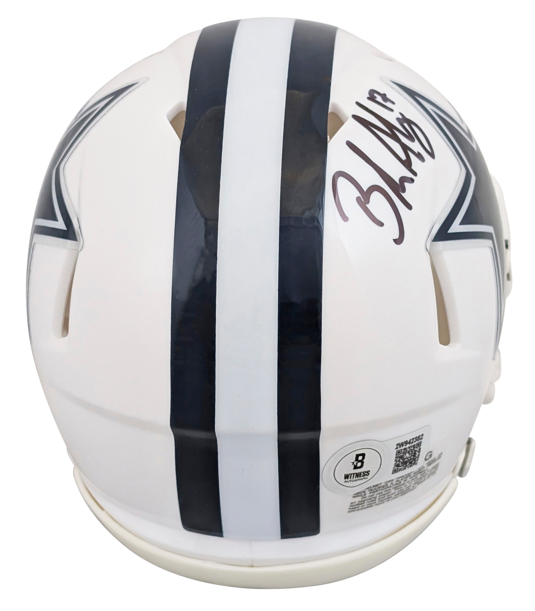 Cowboys Brandon Aubrey Signed On-Field Alt 2022 Speed Mini Helmet BAS Witnessed