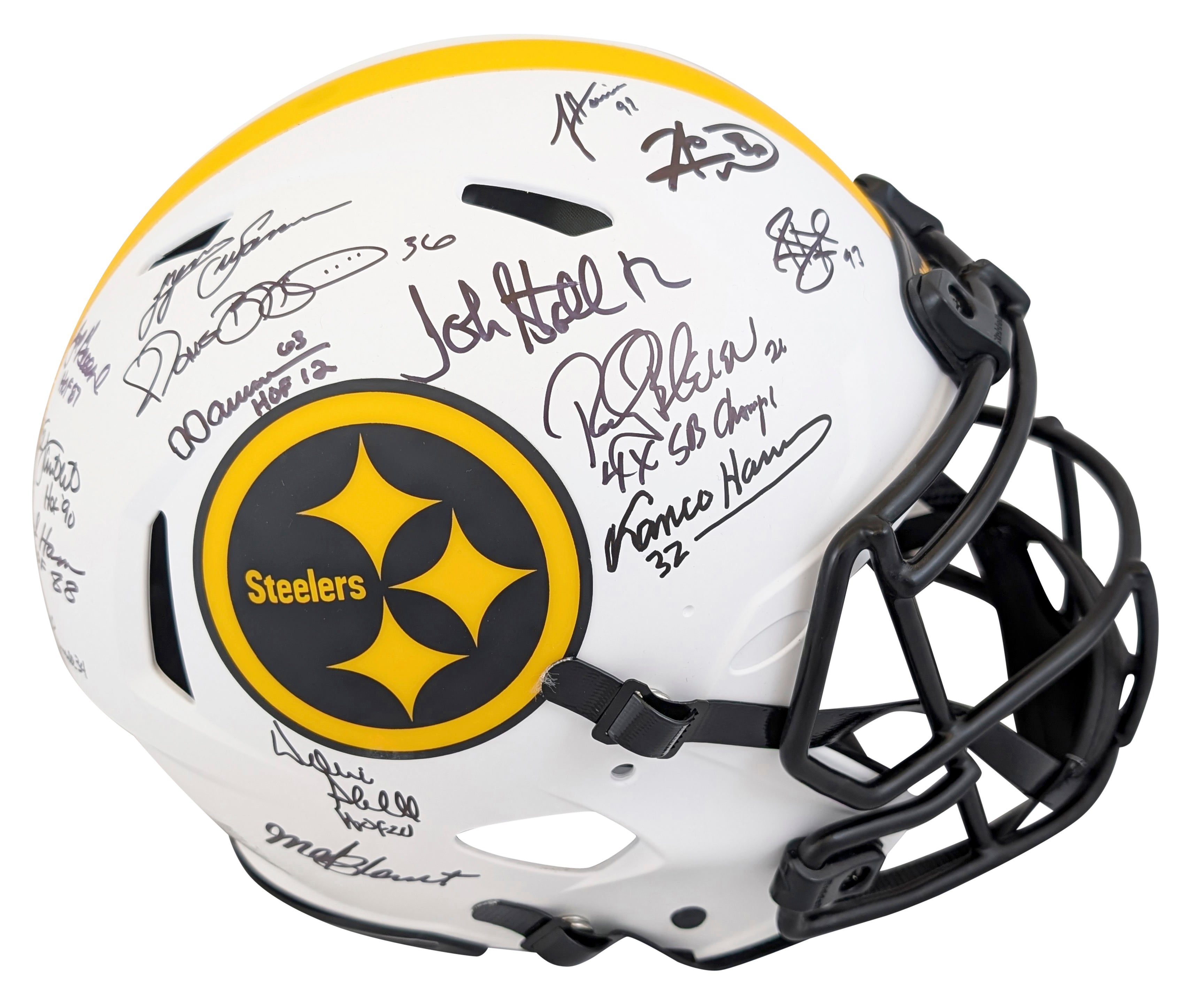Steelers Greats (15) Signed Lunar Full Size Speed Proline Helmet W/ Case BAS Wit