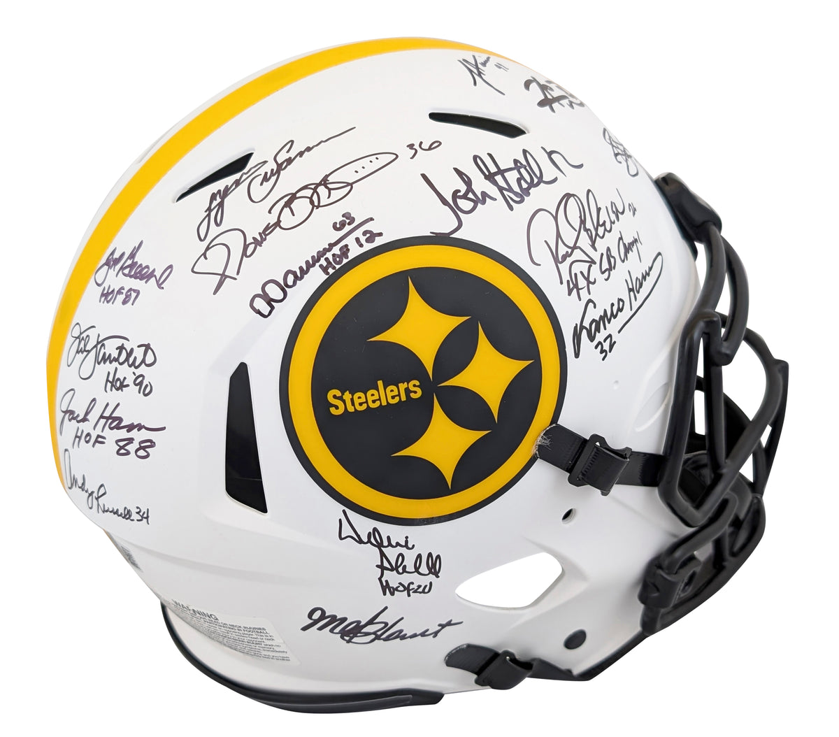 Steelers Greats (15) Bettis, Greene Signed Lunar F/S Speed Proline Helmet BAS