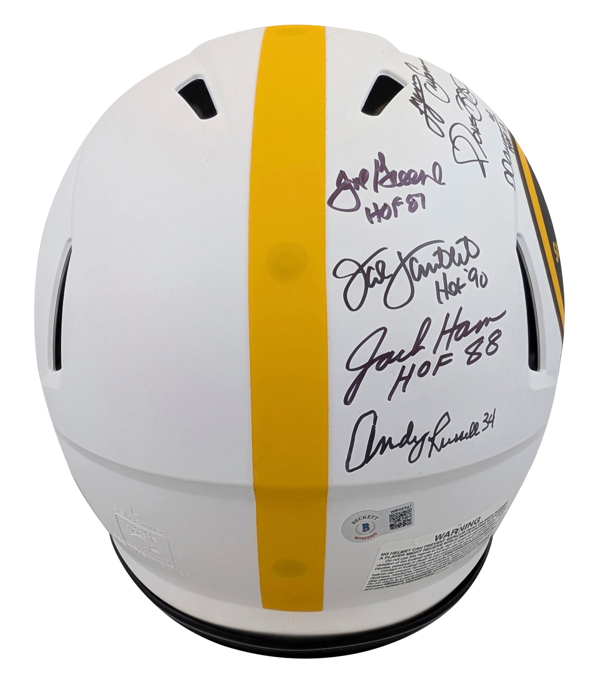 Steelers Greats (15) Bettis, Greene Signed Lunar F/S Speed Proline Helmet BAS