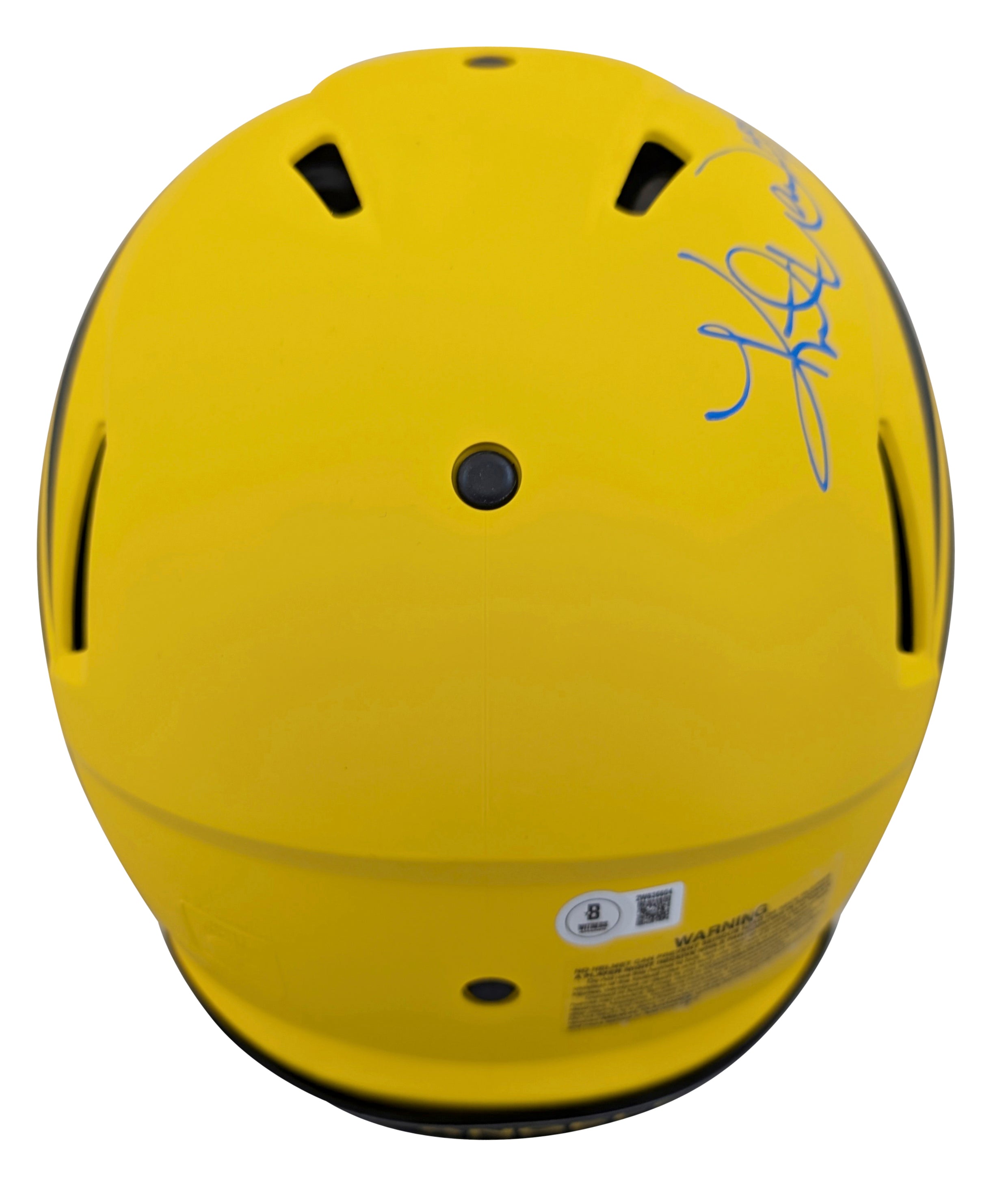 Rams (2) Faulk & Warner "HOF" Signed Rave F/S Speed Proline Helmet W/ Case BAS W