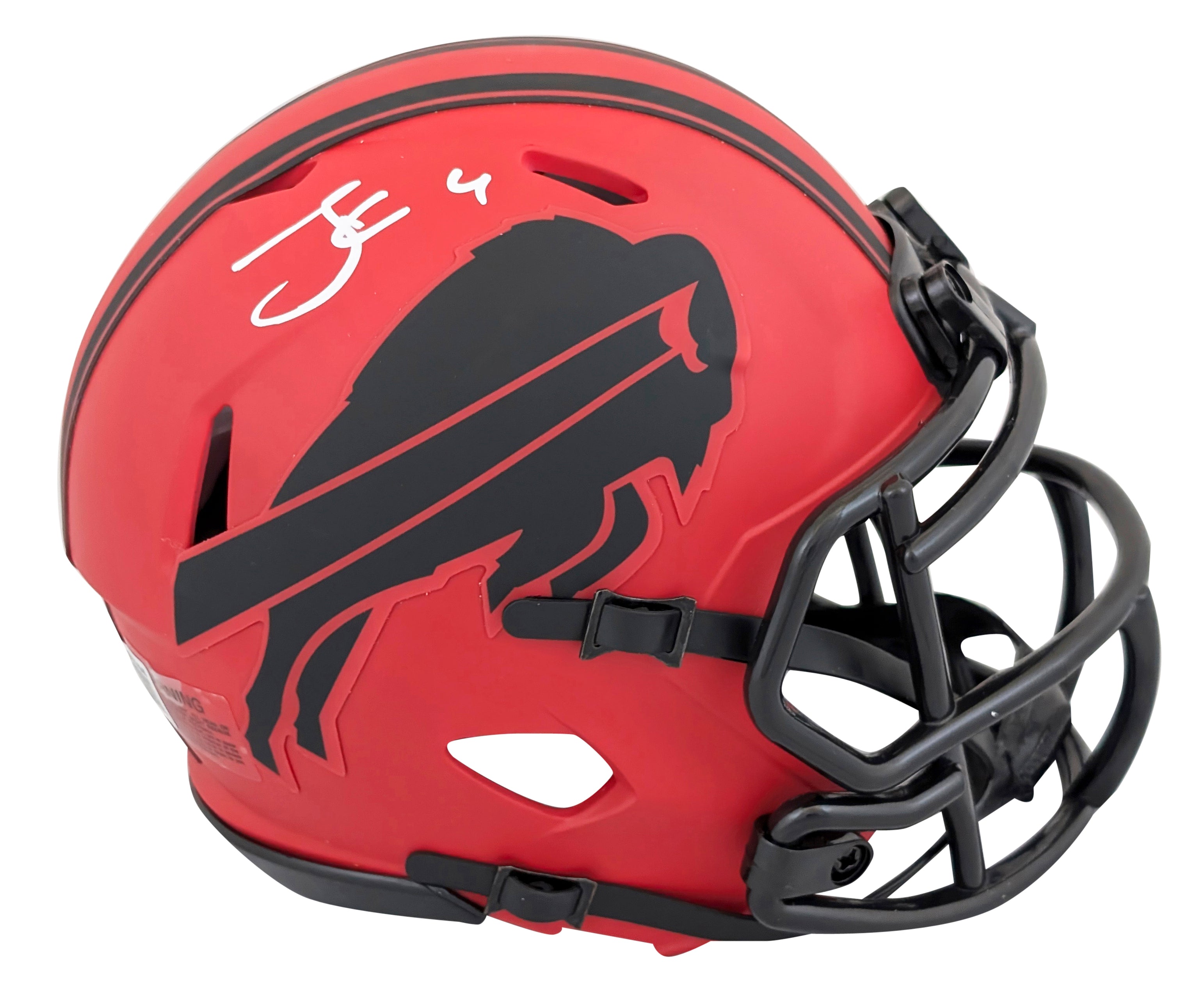 Bills James Cook Authentic Signed Rave Speed Mini Helmet W/ Case BAS Witnessed