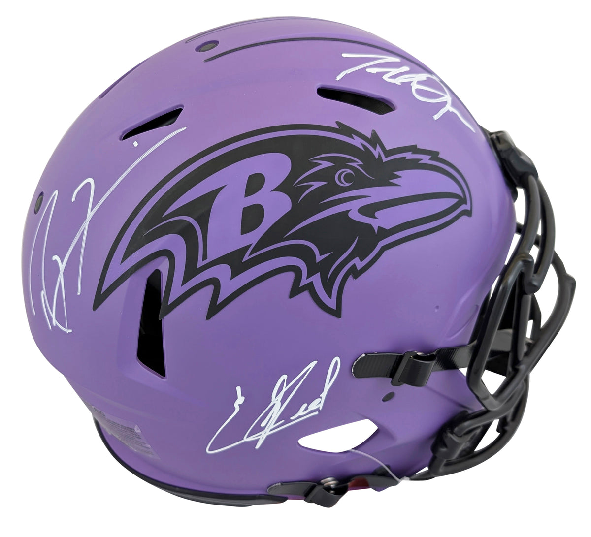 Ravens (3) Reed, Lewis & Suggs Signed Rave F/S Speed Proline Helmet W/ Case BAS
