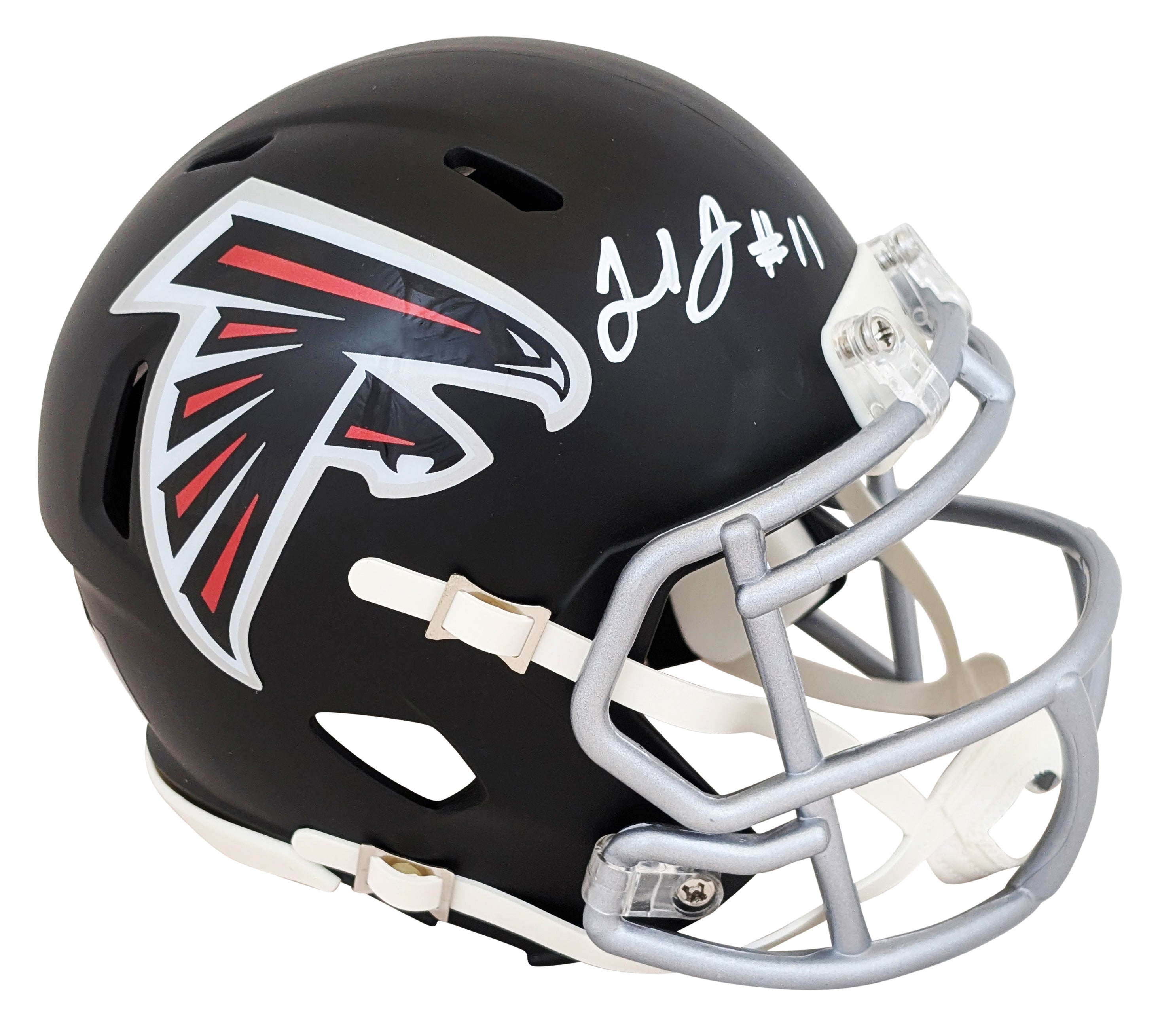 Falcons Julio Jones Authentic Signed Speed Mini Helmet Autographed BAS Witnessed