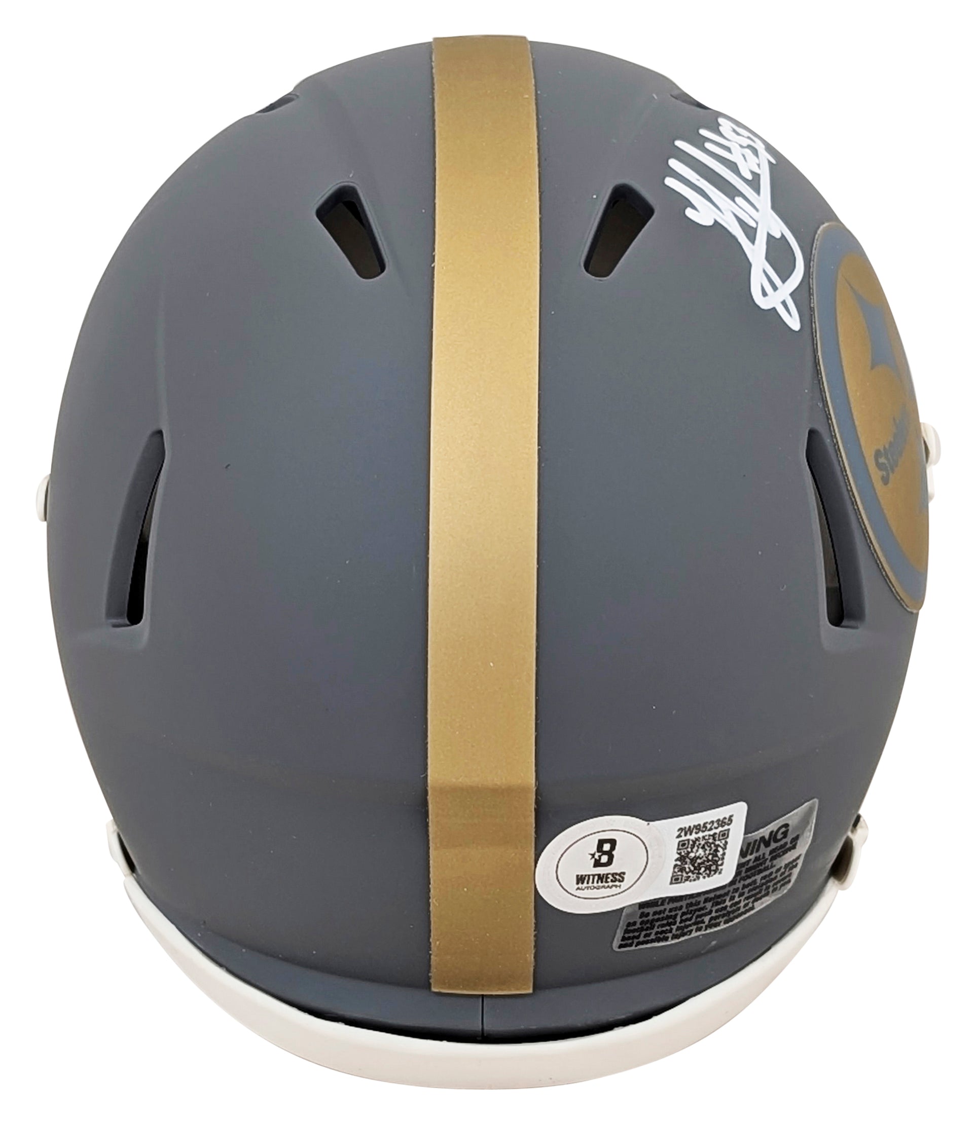 Steelers Jack Sawyer Authentic Signed Slate Speed Mini Helmet BAS Witnessed