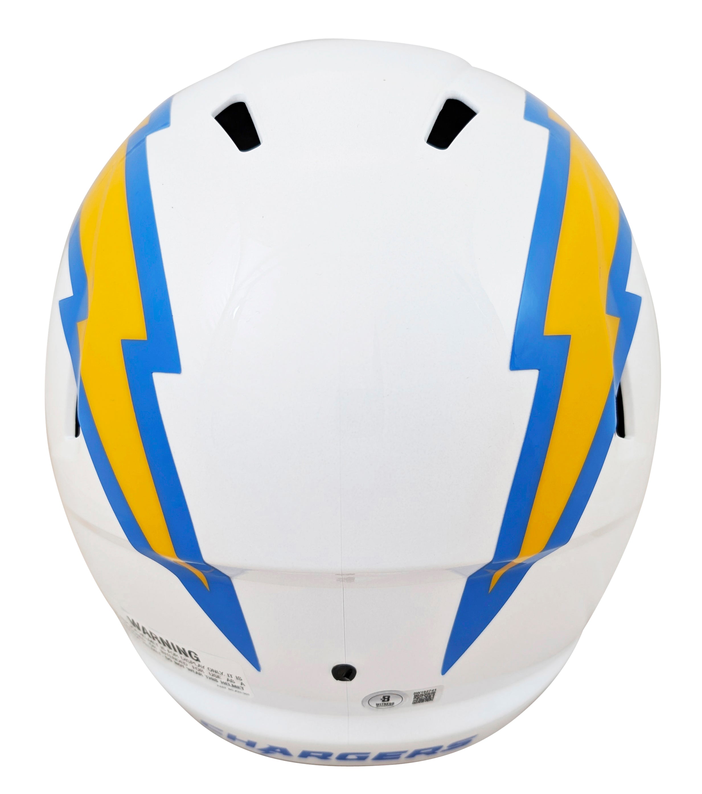 Chargers Omarion Hampton Signed Full Size Speed Rep Helmet W/ Case BAS Witnessed