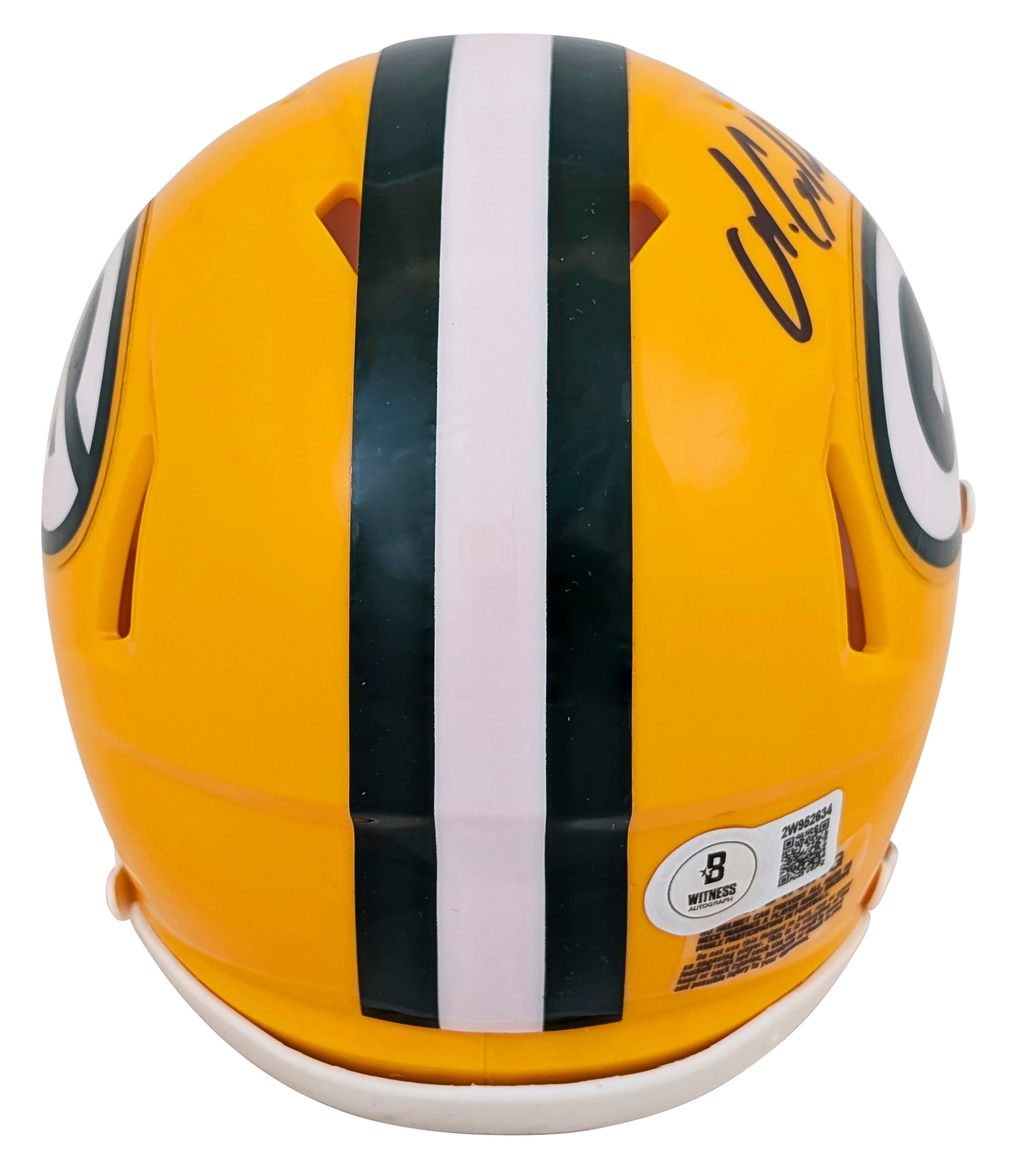 Packers Matthew Golden Authentic Signed Speed Mini Helmet W/ Case BAS Witnessed