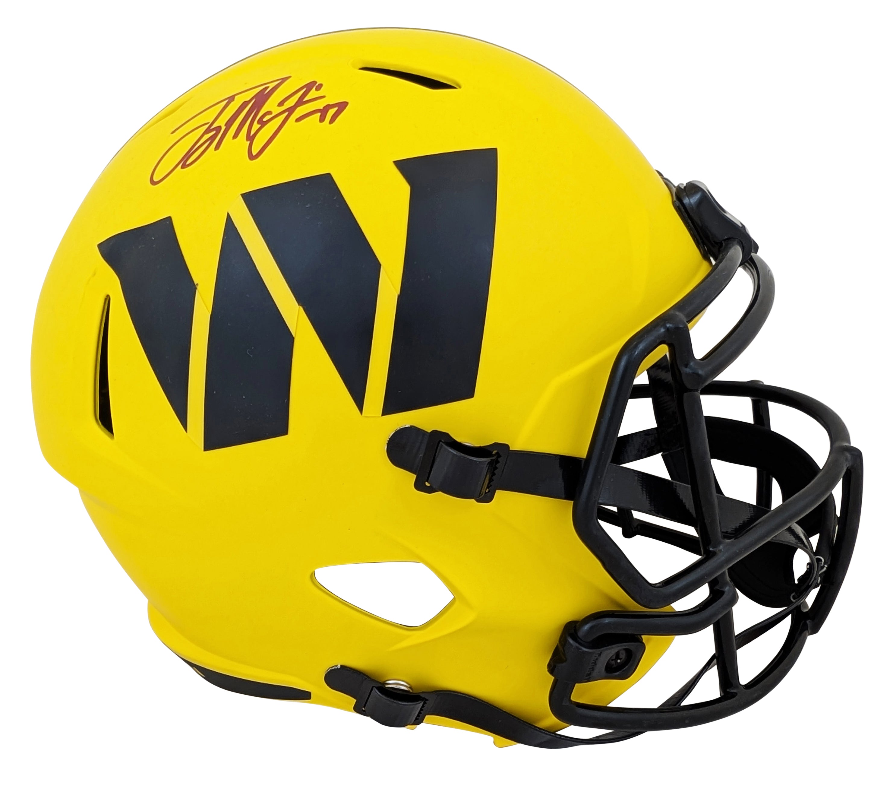 Commanders Terry McLaurin Signed Rave Full Size Speed Rep Helmet W/ Case BAS Wit