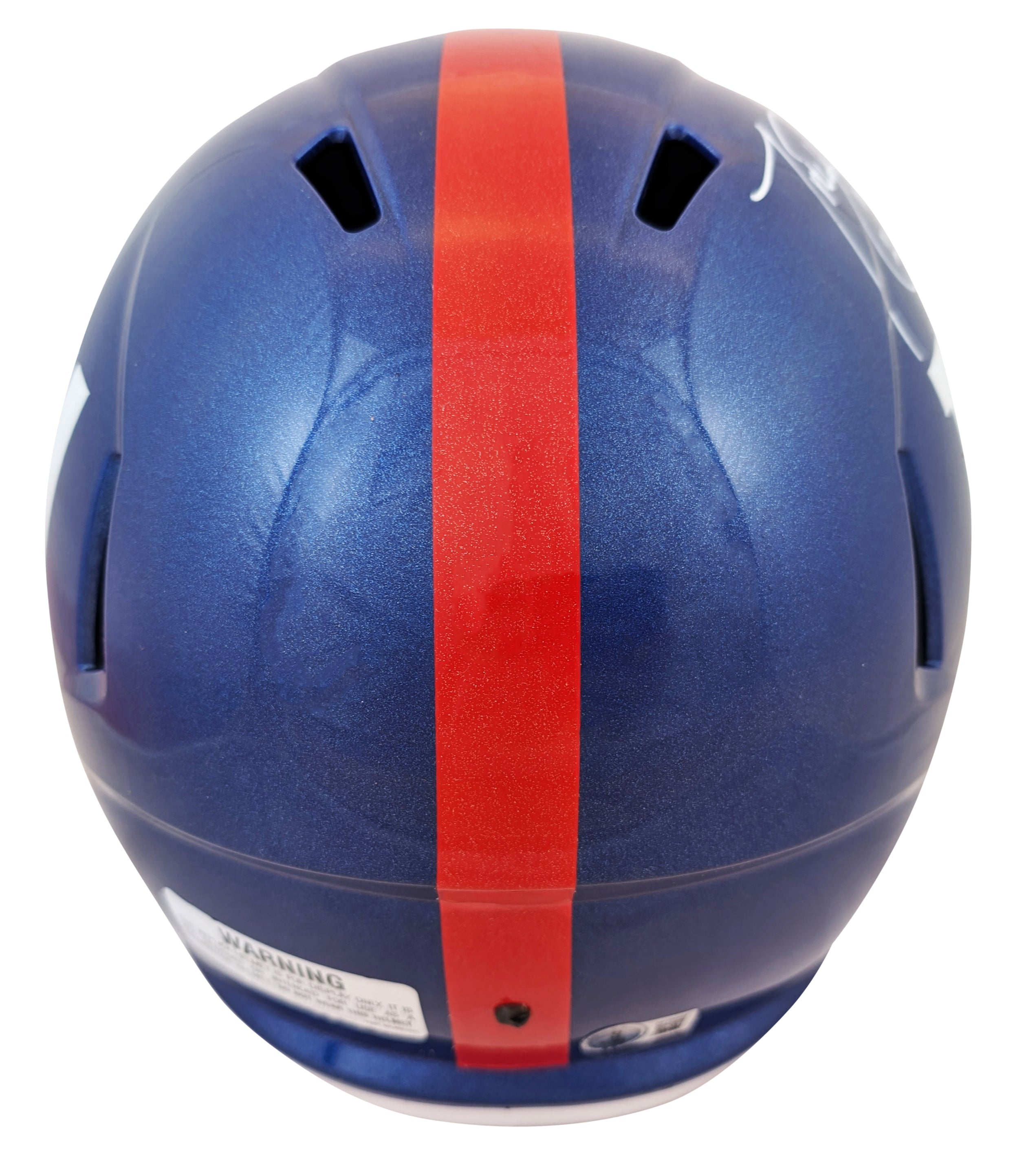 Giants Tiki Barber "3x Insc" Signed Full Size Speed Rep Helmet W/ Case BAS Wit