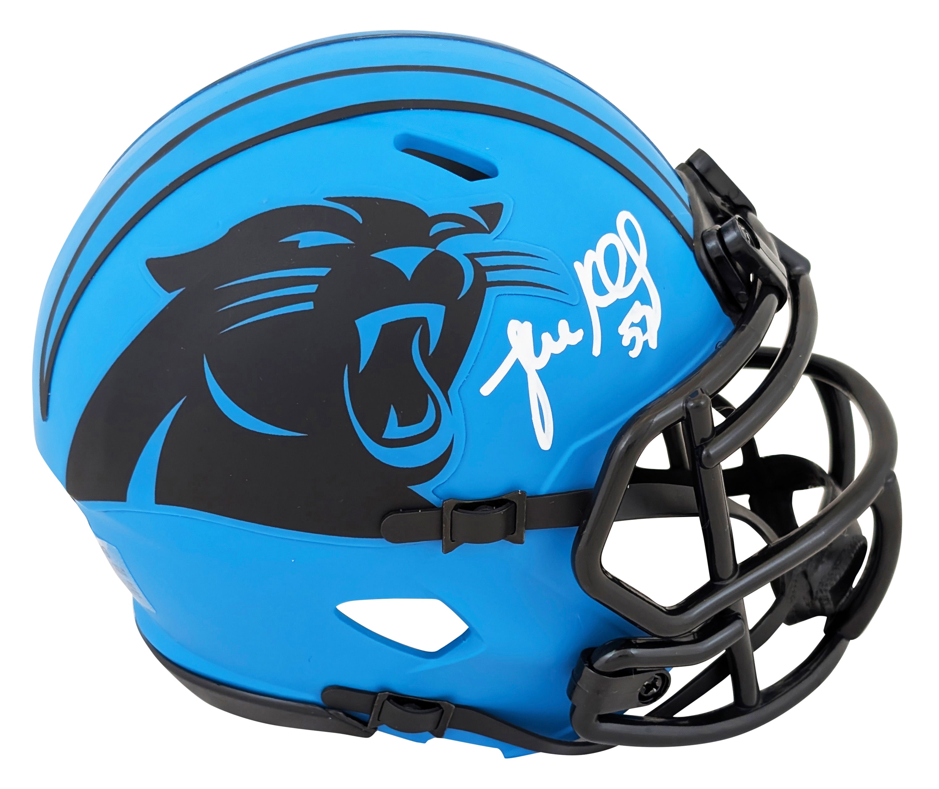Panthers Luke Kuechly Authentic Signed Rave Speed Mini Helmet BAS Witnessed
