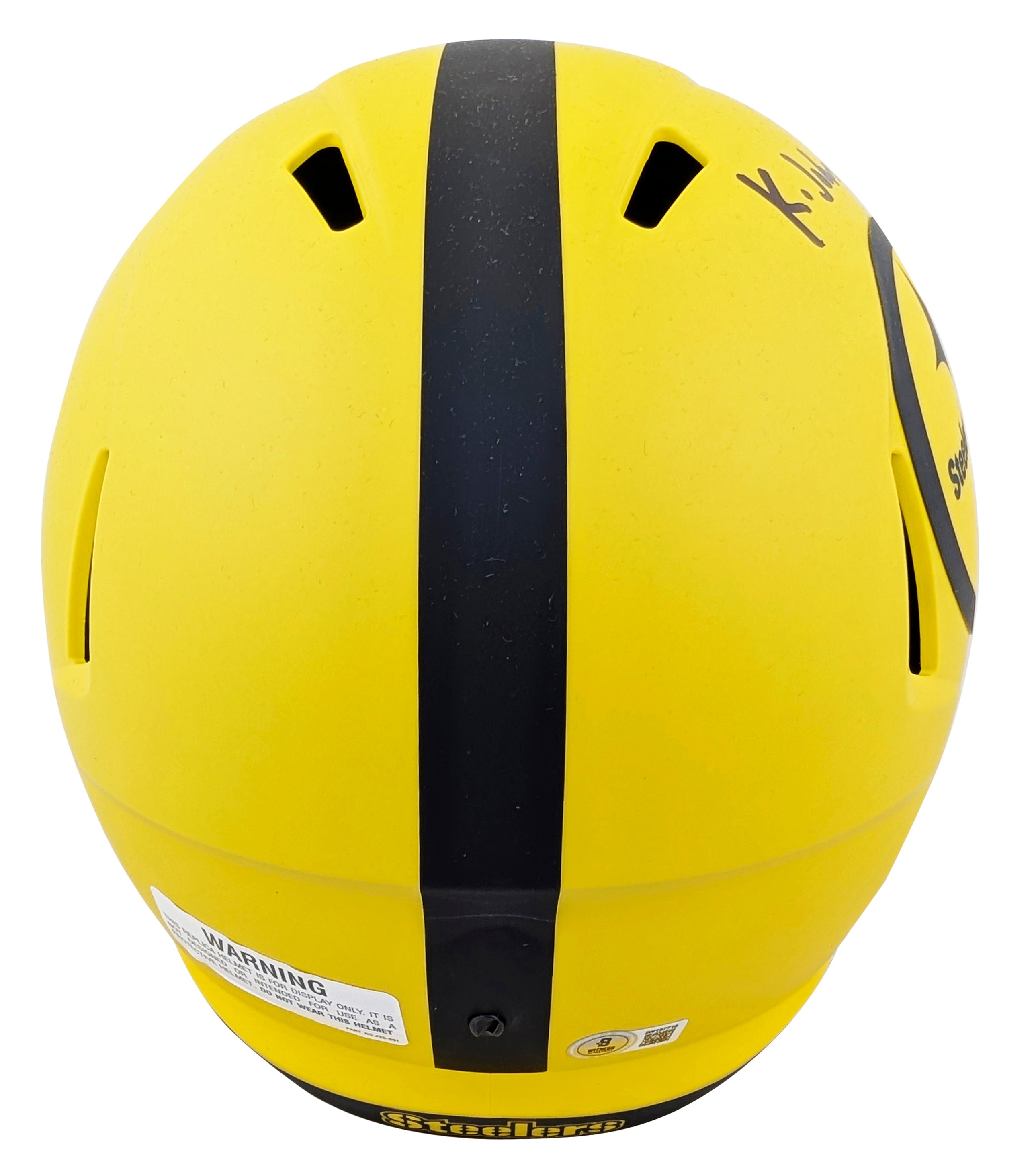 Steelers Kaleb Johnson Signed Rave Full Size Speed Rep Helmet W/ Case BAS Wit