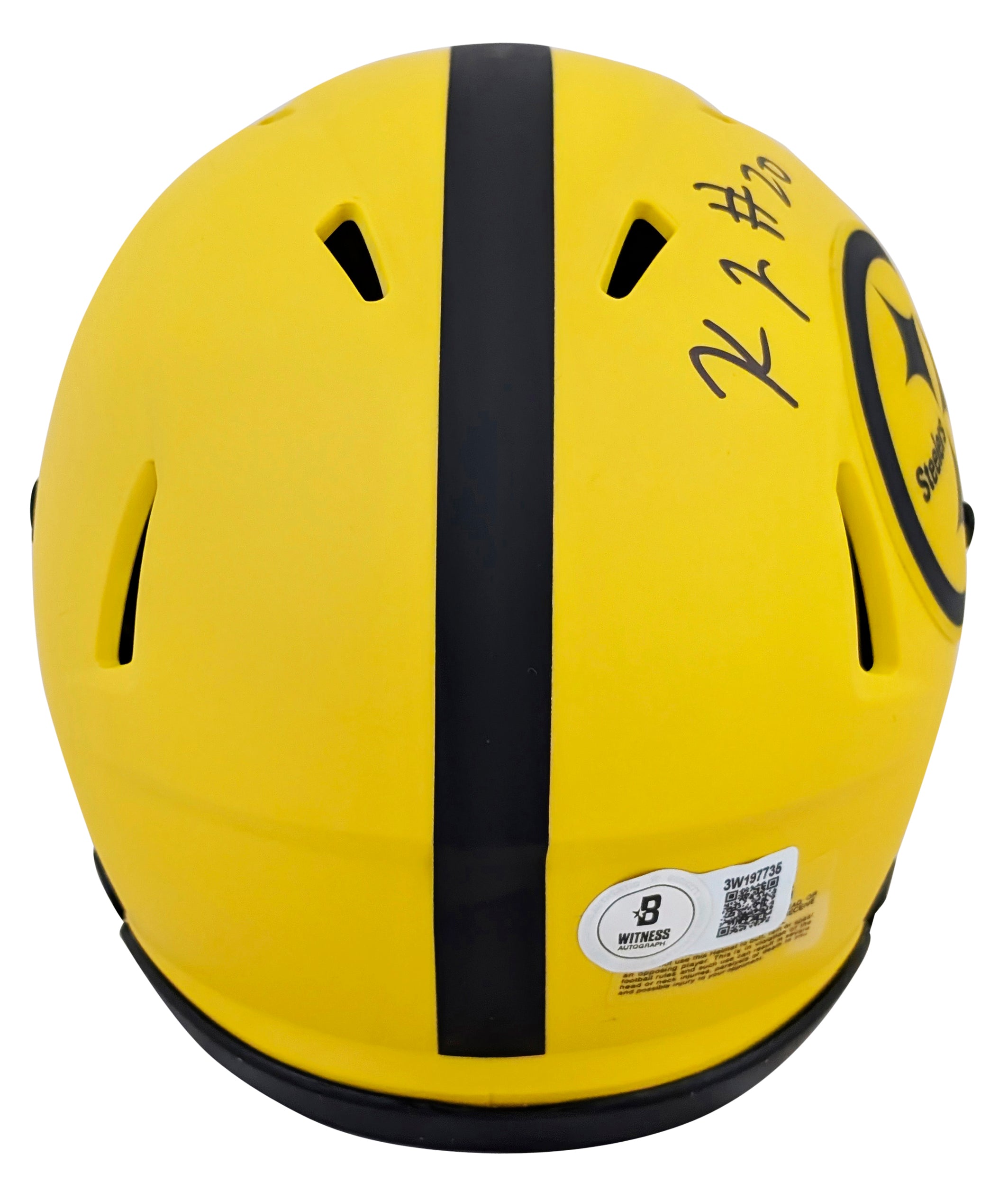 Steelers Kaleb Johnson Authentic Signed Rave Speed Mini Helmet BAS Witnessed