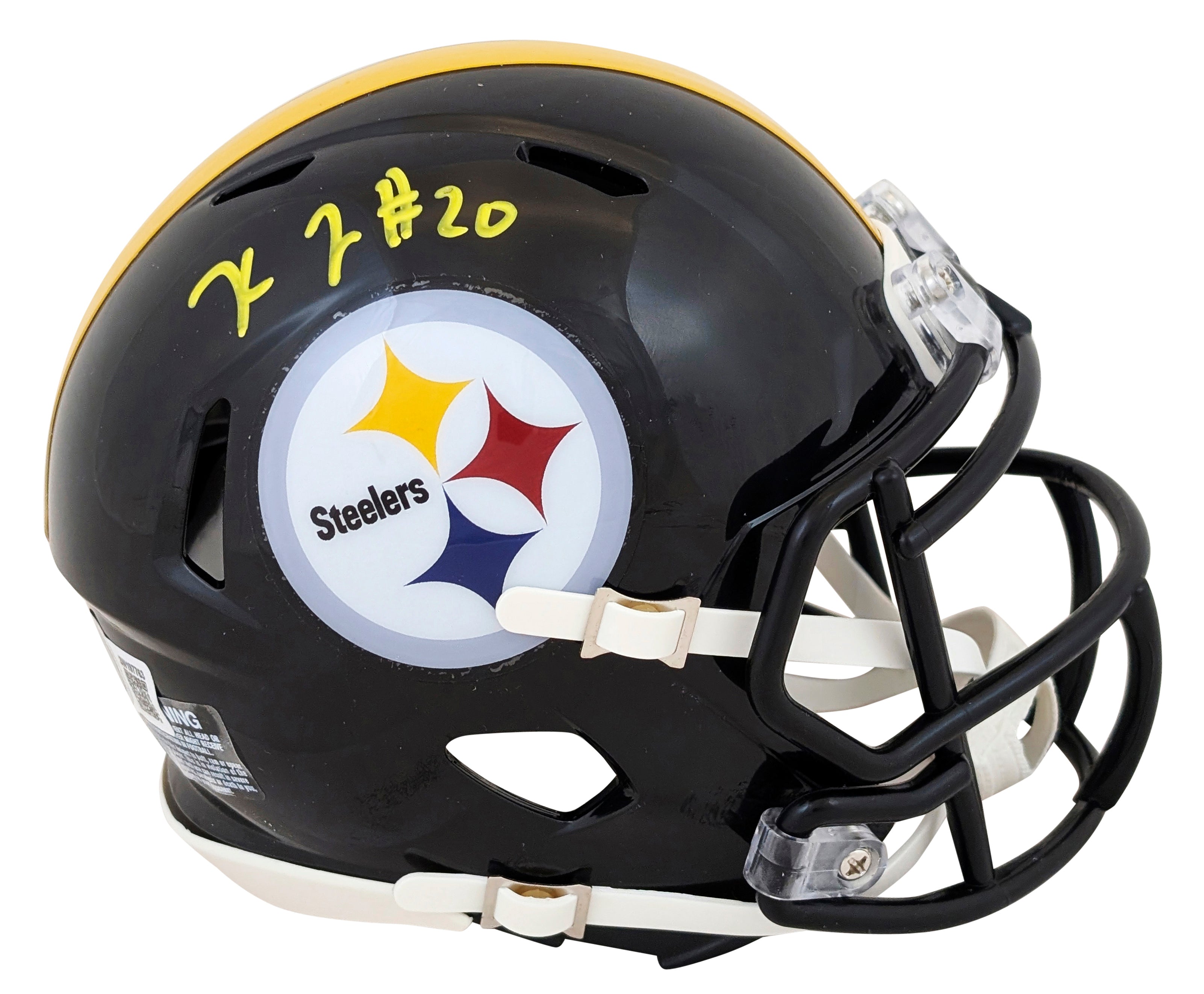 Steelers Kaleb Johnson Authentic Signed Speed Mini Helmet W/ Case BAS Witnessed