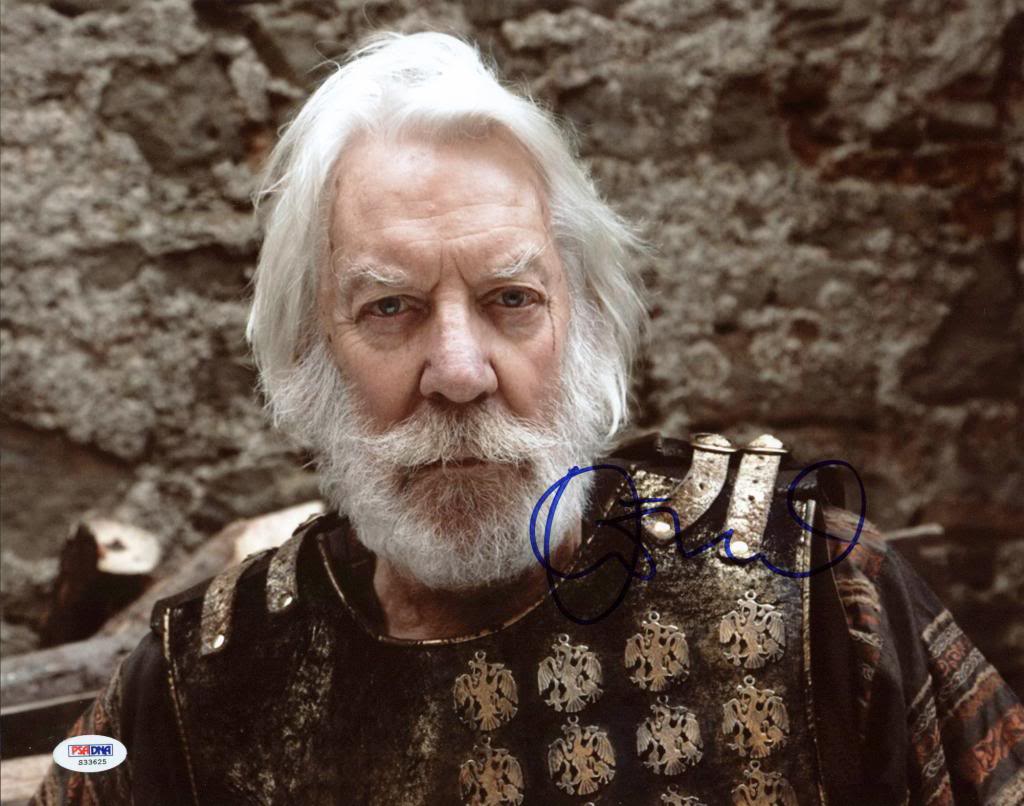 Donald Sutherland The Hunger Games Authentic Signed 11x14 Photo PSA/DNA #S33625