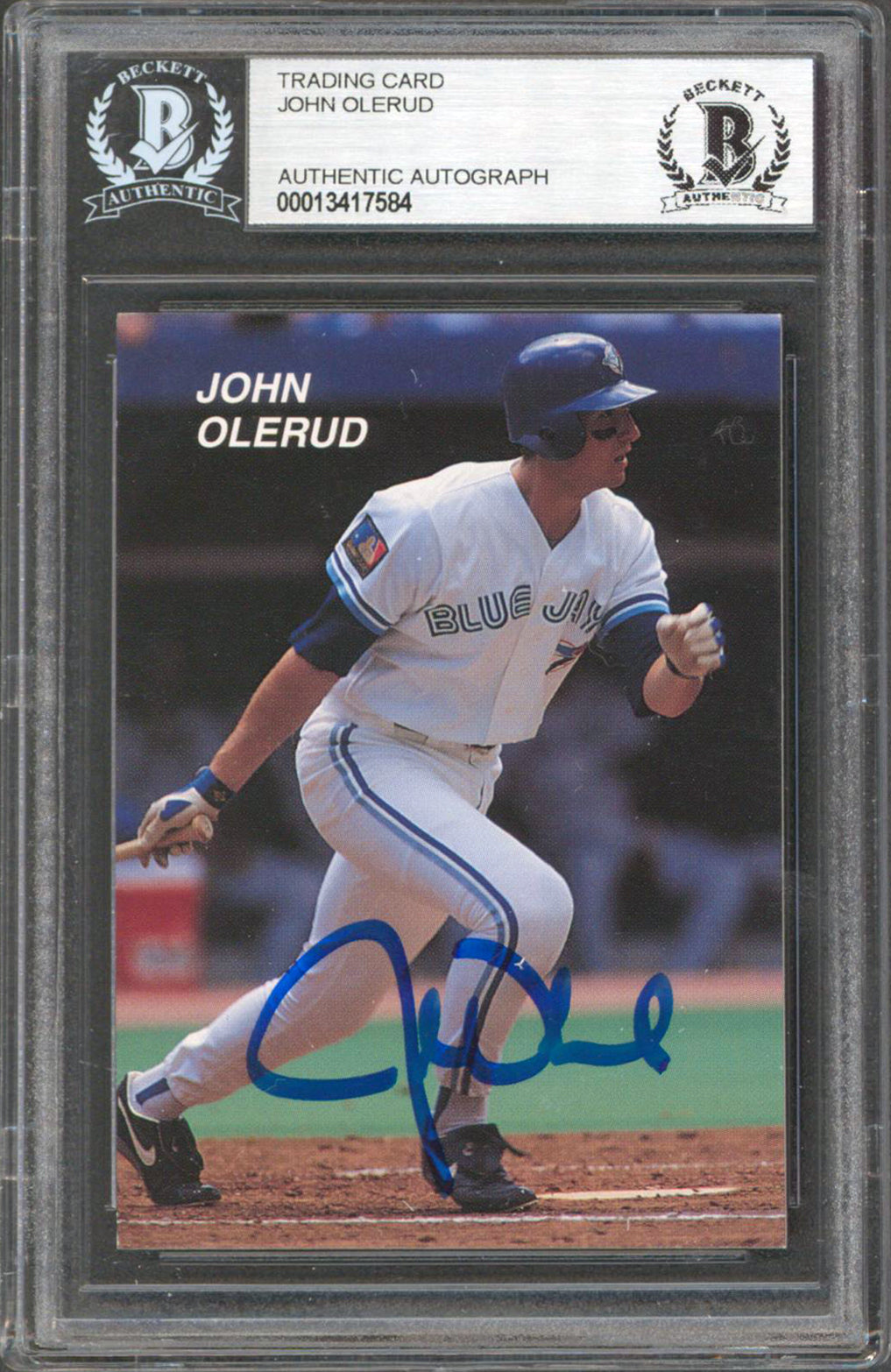 Blue Jays John Olerud Authentic Signed Trading Card Autographed BAS Slab
