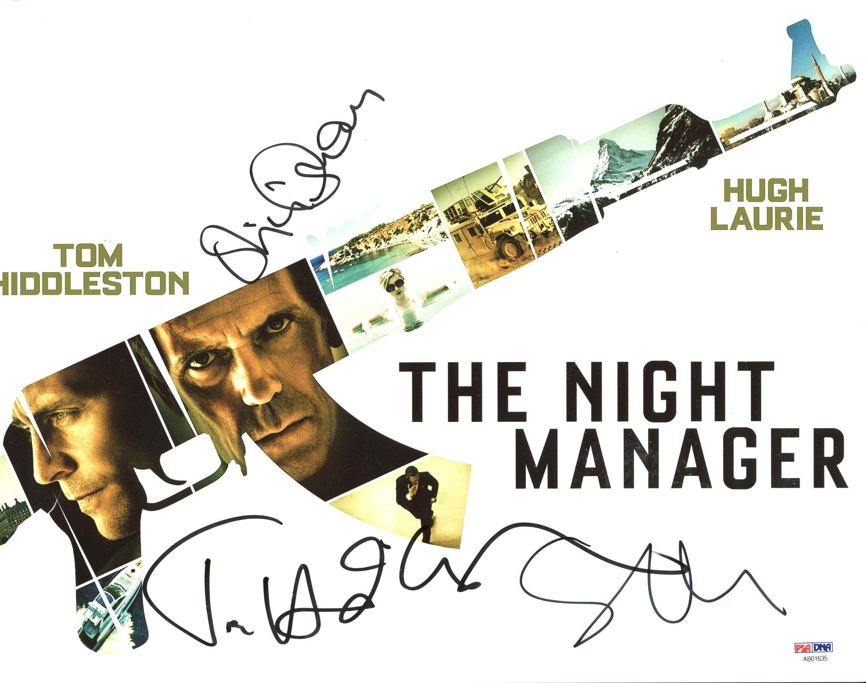 The Night Manager (Hiddleston, Colman & Bier) Signed 11X14 Photo PSA #AB01635