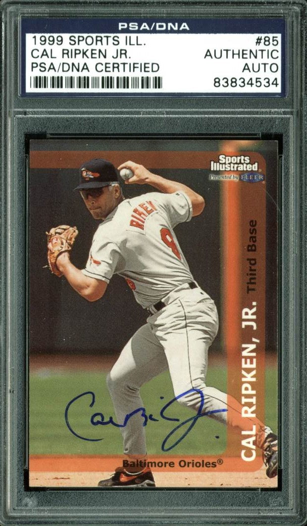 Orioles Cal Ripken Jr. Signed Card 1999 Sports Illustrated #85 PSA/DNA Slabbed