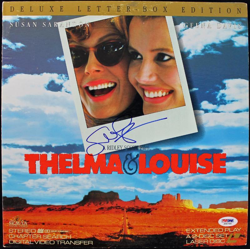 SUSAn Sarandon Thelma & Louise Authentic Signed Laserdisc Cover PSA/DNA #J00700